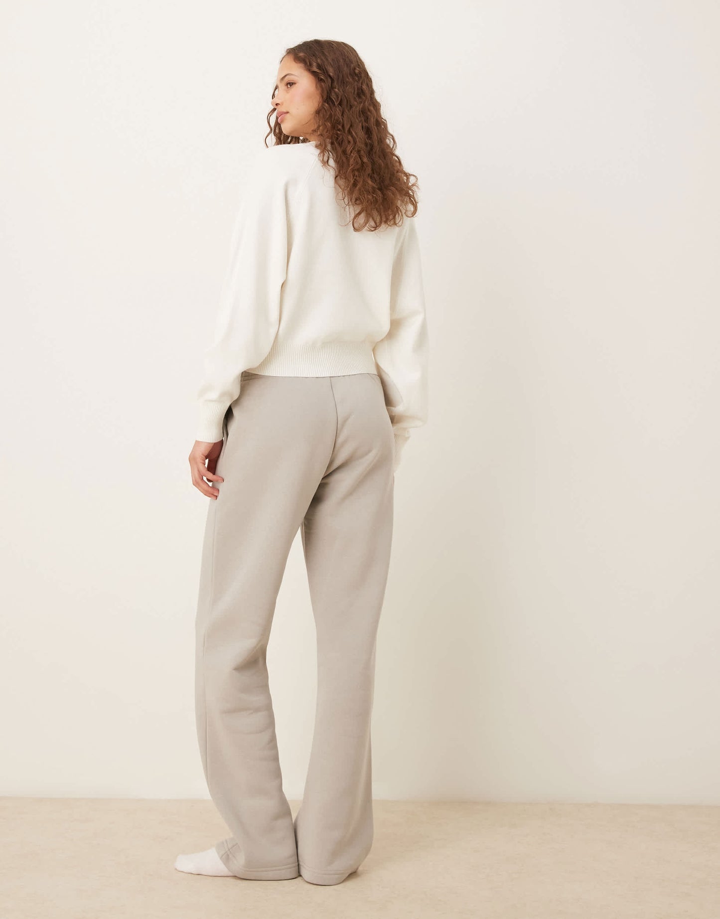 Gina Tricot straight leg joggers in light grey