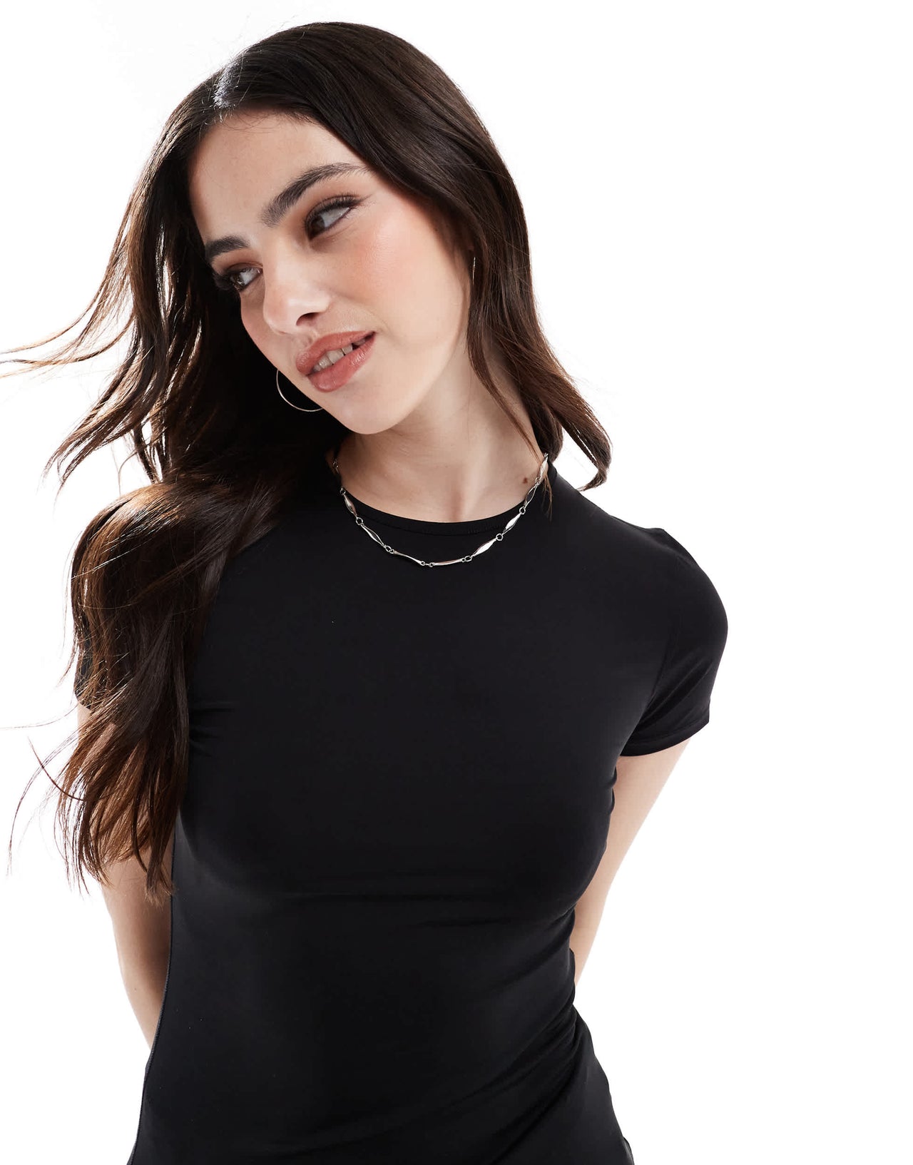 Pull&Bear 2 pack polyamide baby tee in black & white