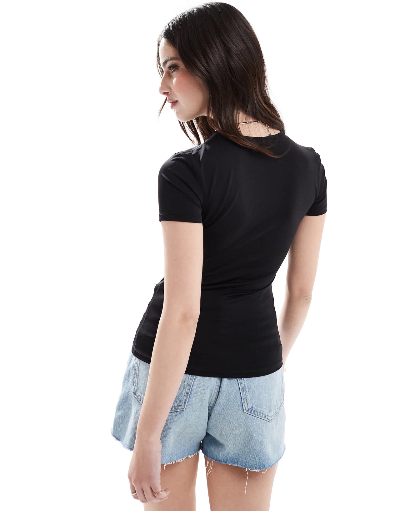 Pull&Bear 2 pack polyamide baby tee in black & white