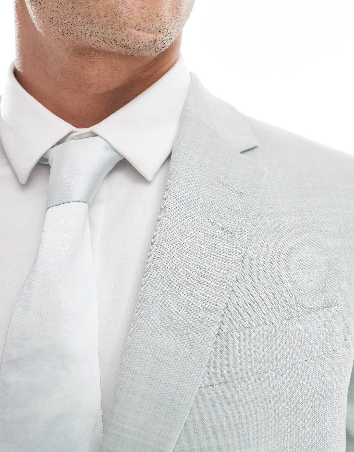 River Island skinny suit jacket in light green