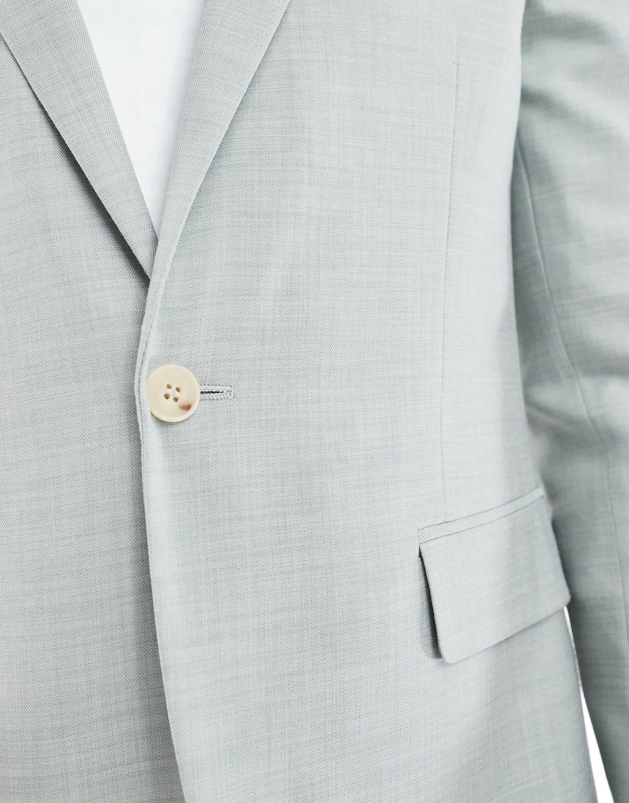 River Island skinny suit jacket in light green