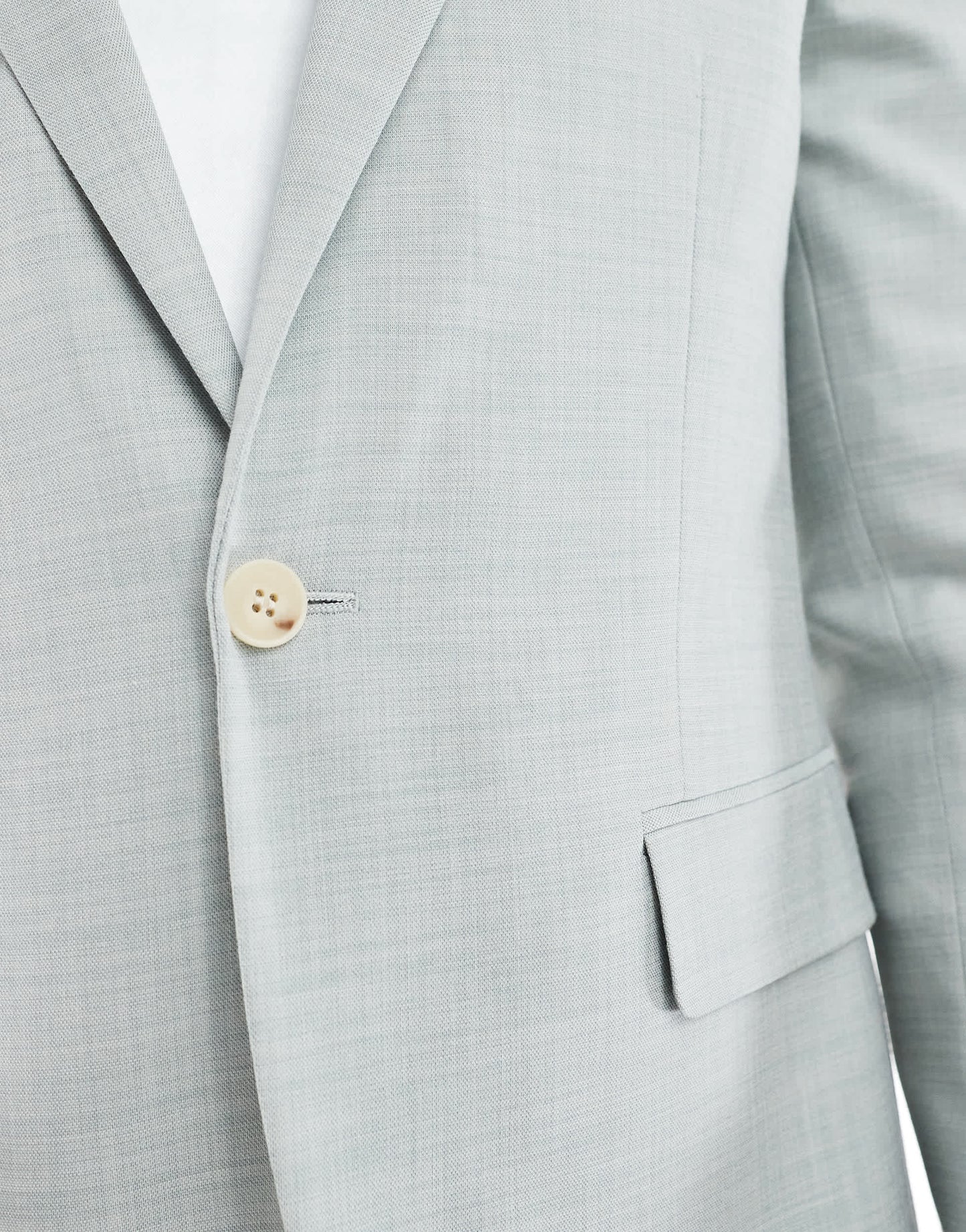 River Island skinny suit jacket in light green