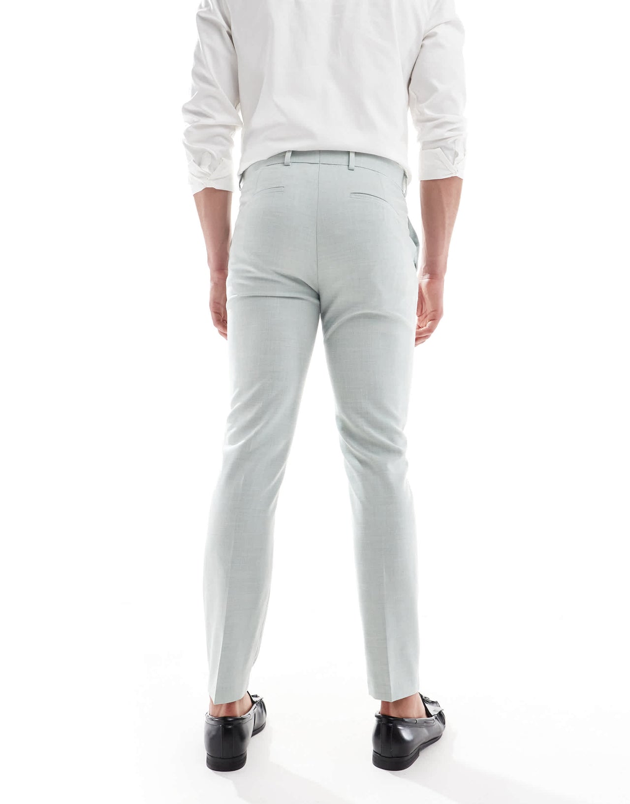 River Island skinny suit trousers in light green
