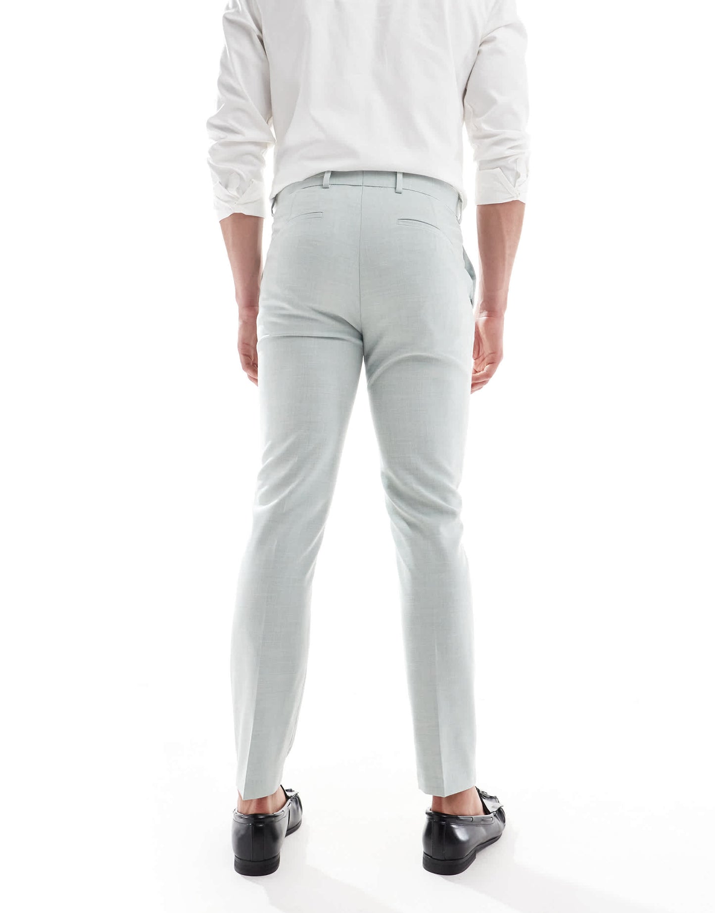 River Island skinny suit trousers in light green