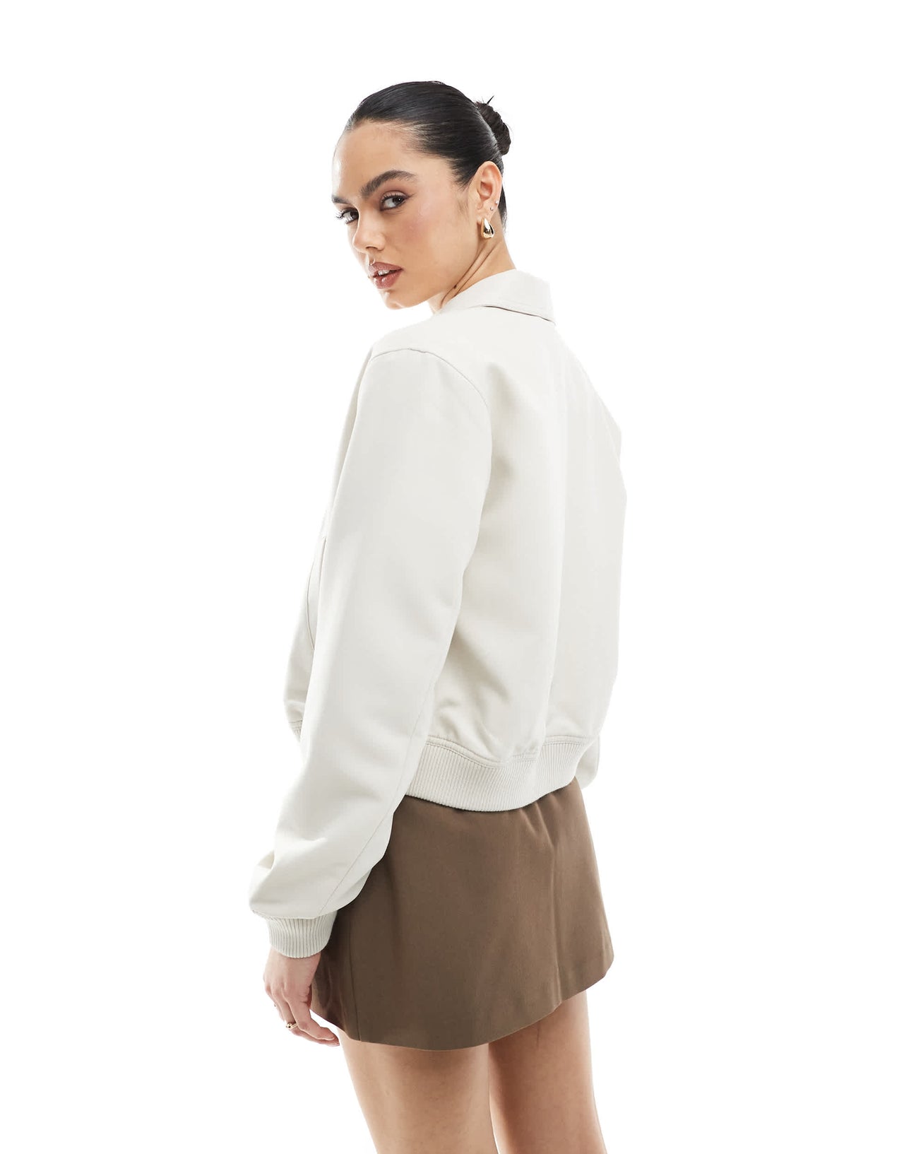 New Look light weight bomber jacket in stone
