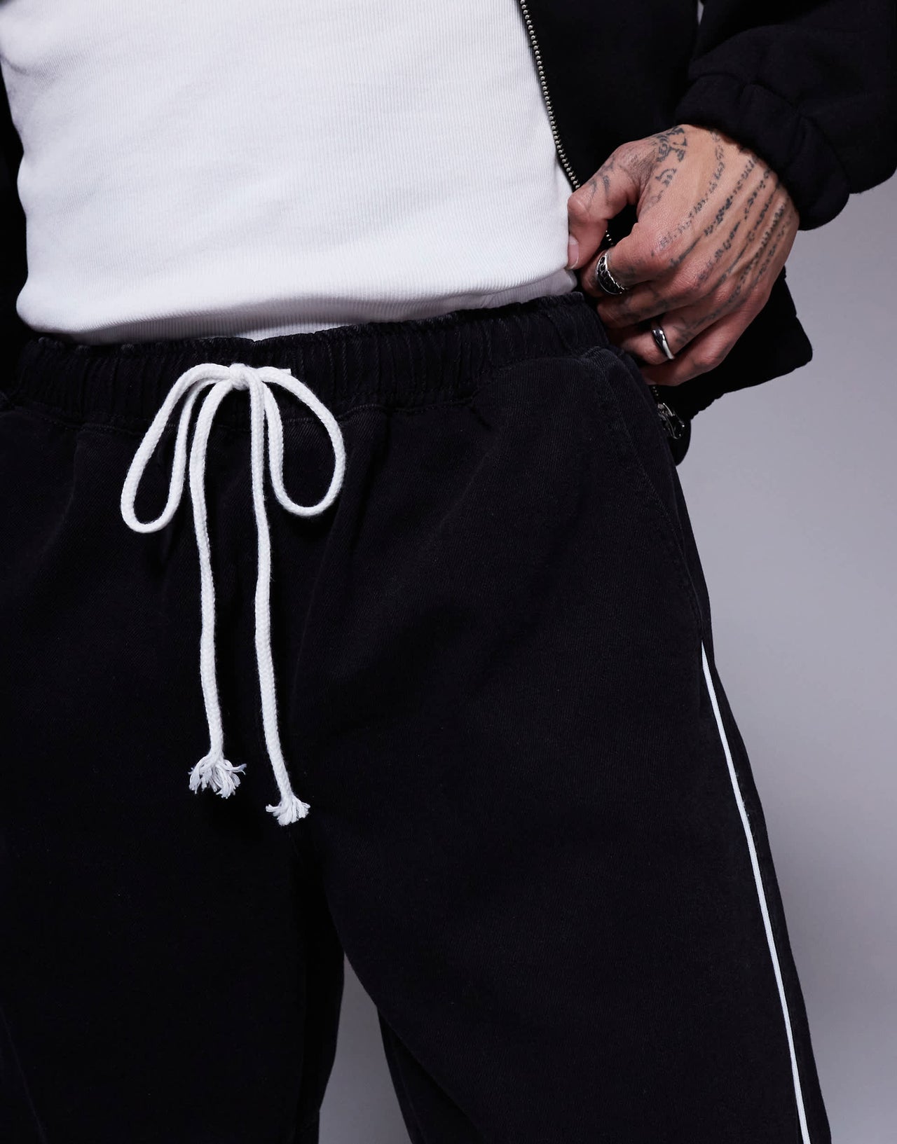 Liquor N Poker varsity shorts in black