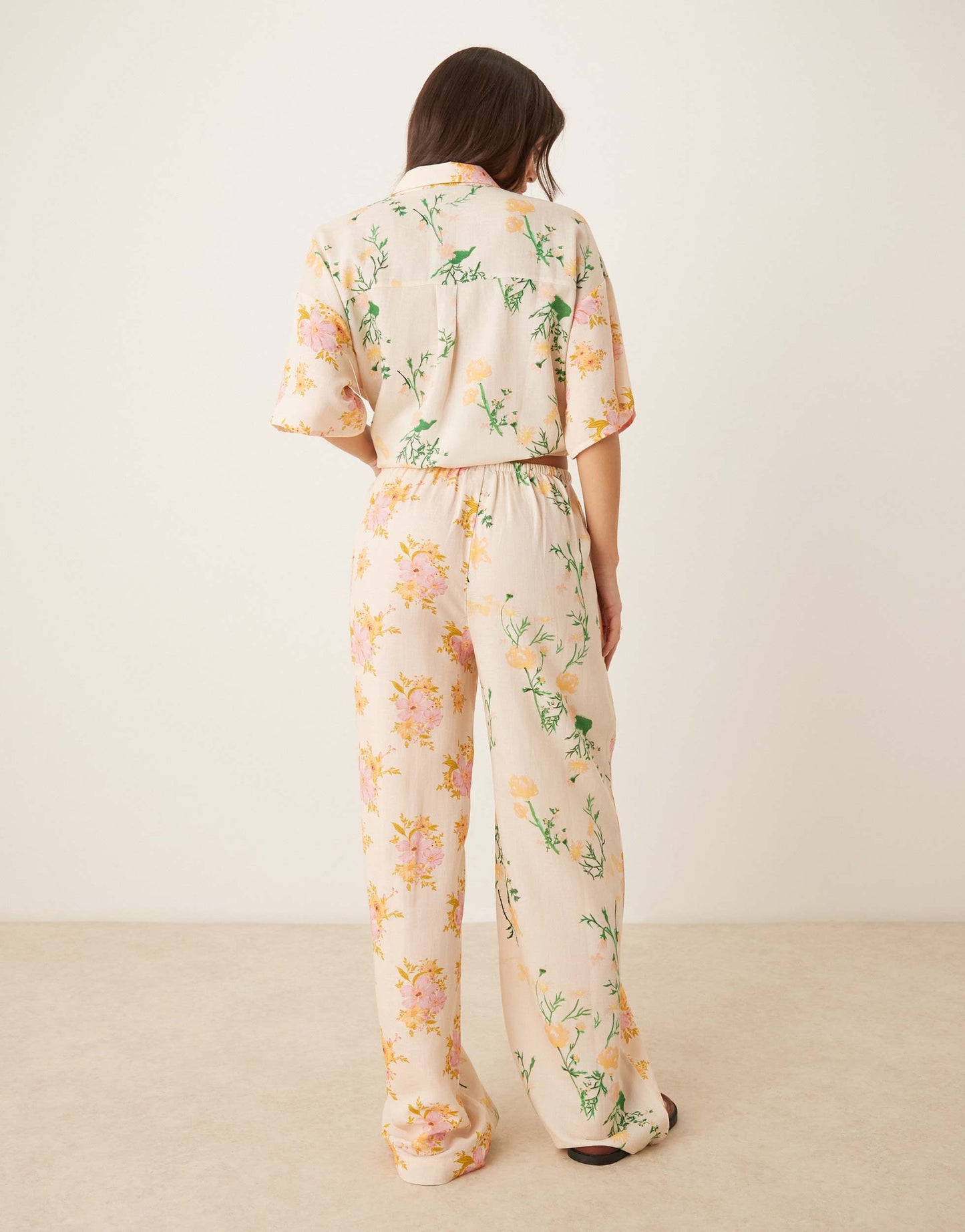 ASOS DESIGN Abi beach trouser in multi floral print