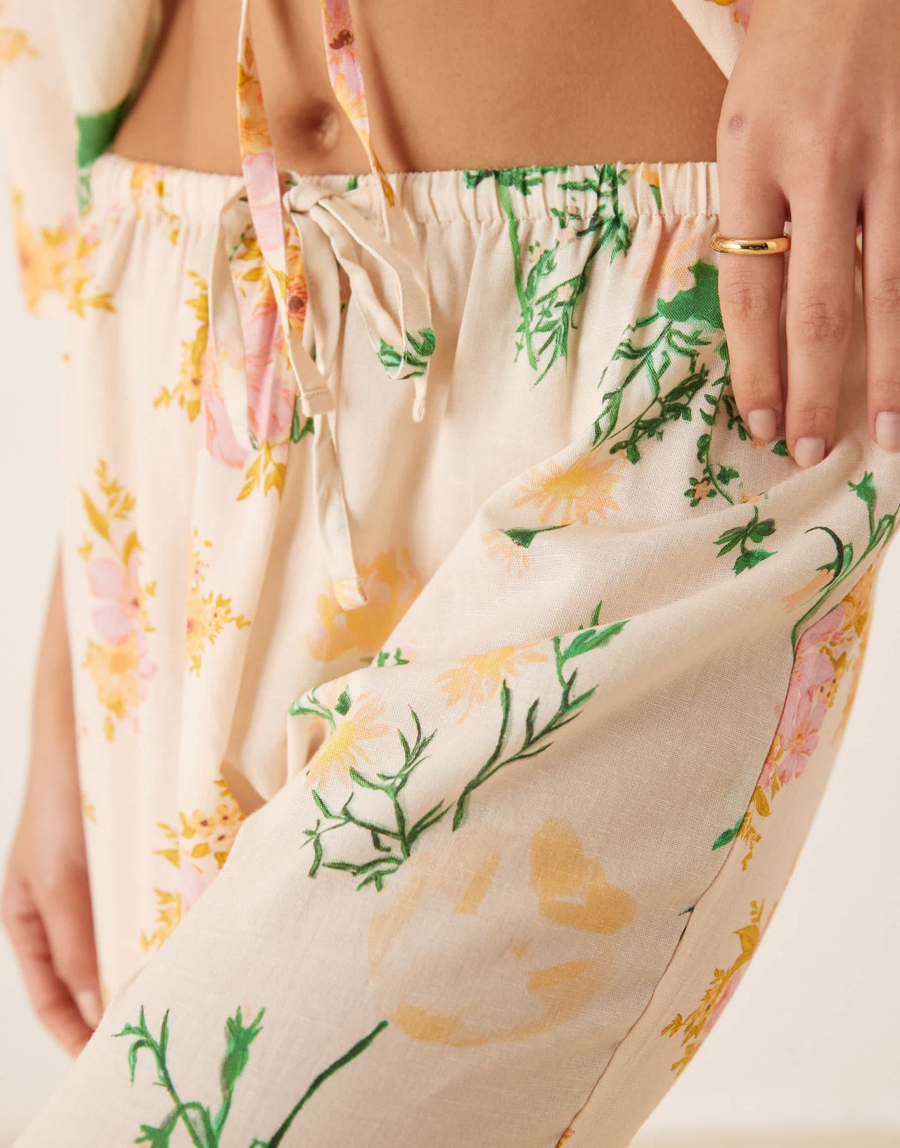 ASOS DESIGN Abi beach trouser in multi floral print