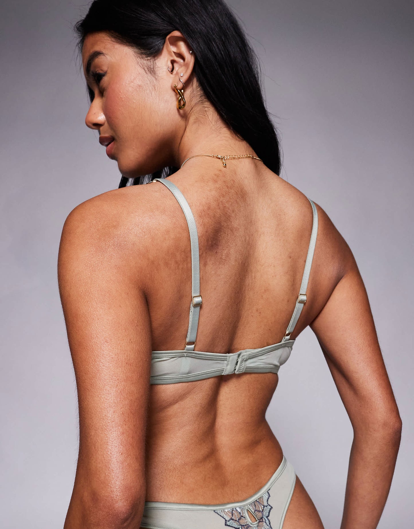 KBX Florence non padded balcony bra in green