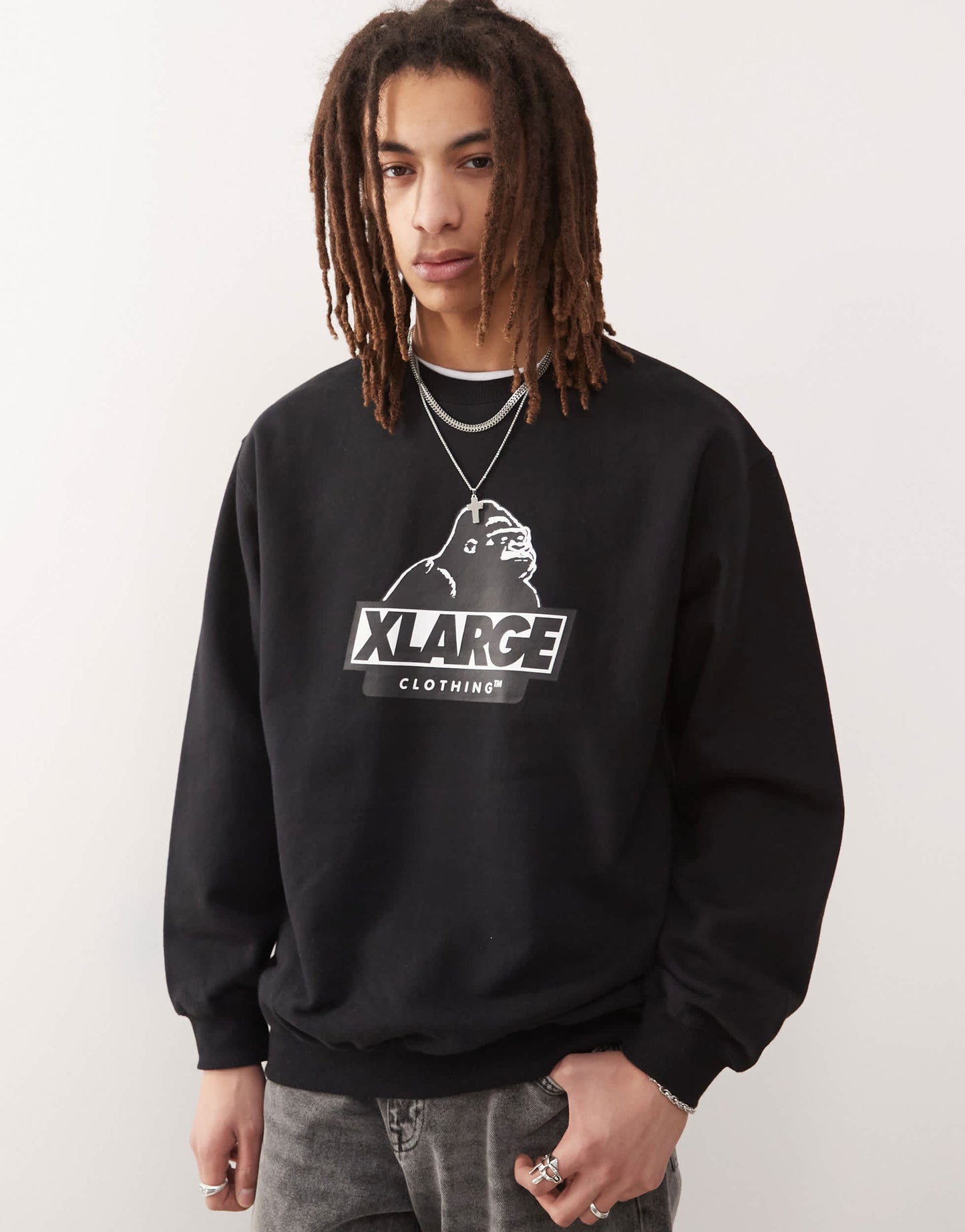 XLARGE sweatshirt with slanted OG logo in black