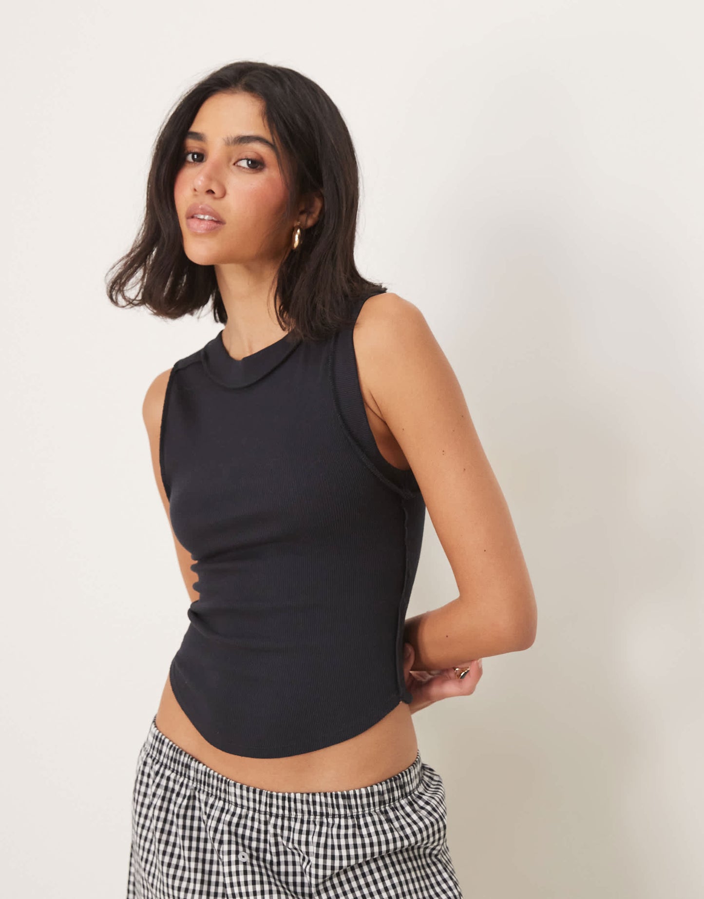 Free People kate tank top in black