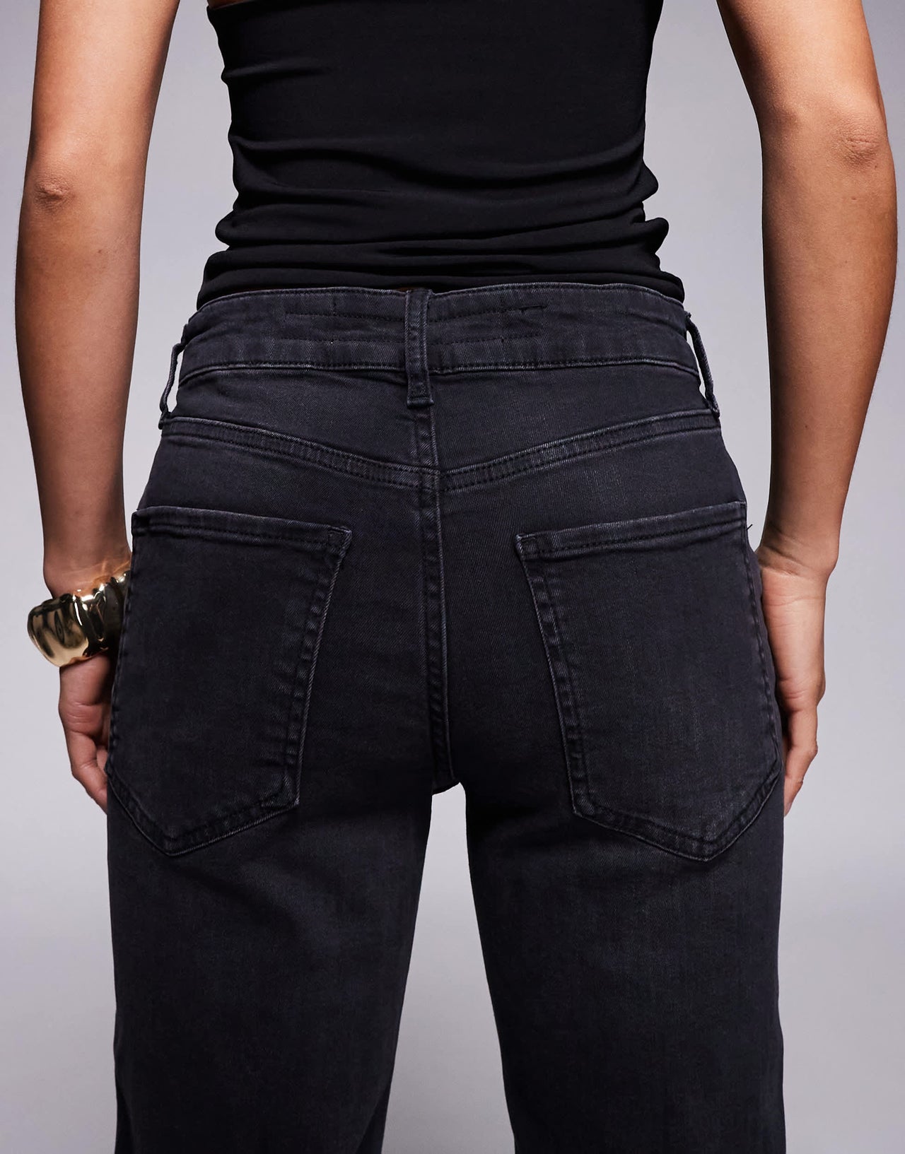 River Island Petite slim jean in black