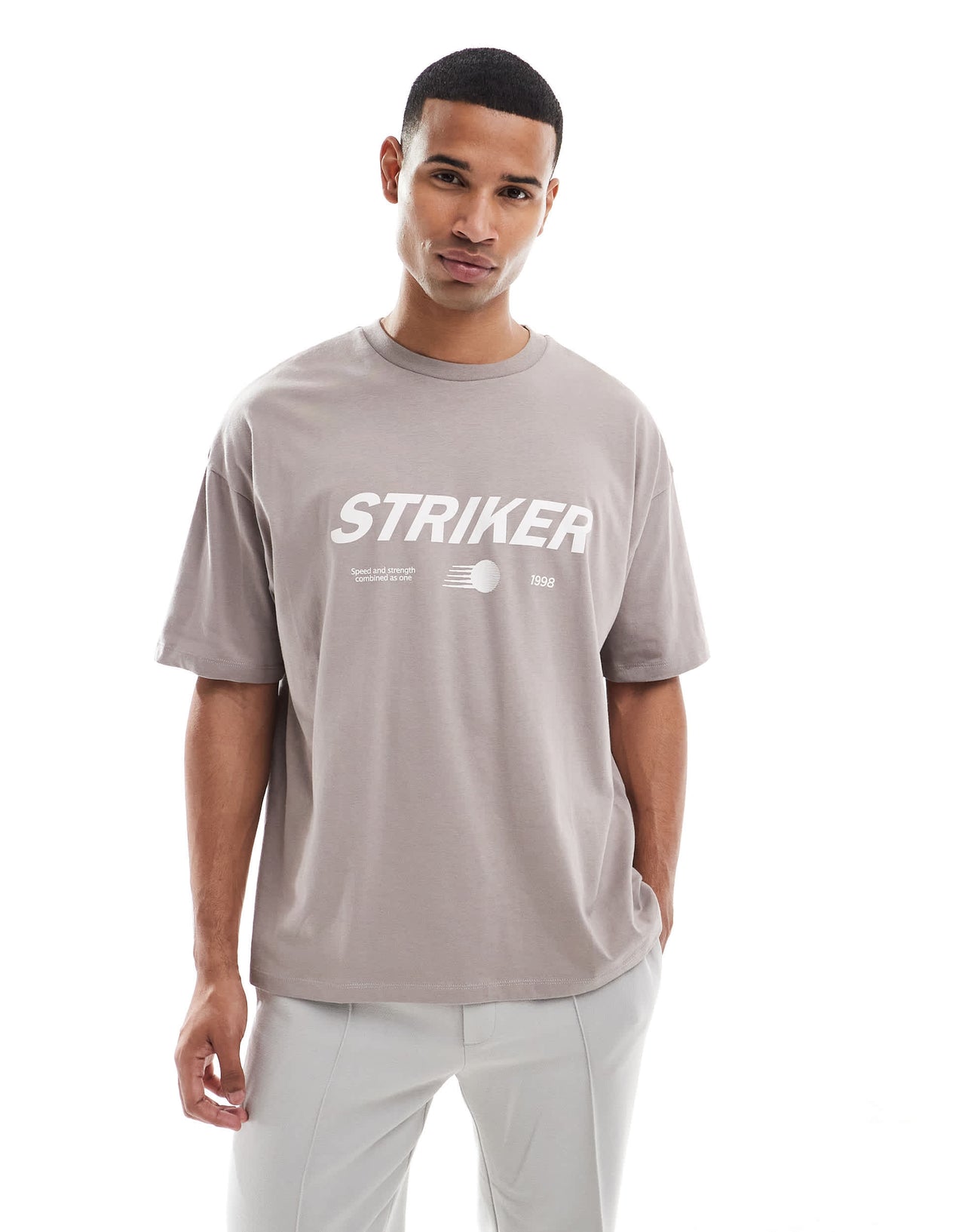 ASOS DESIGN boxy oversized t-shirt with summer back graphic in navy