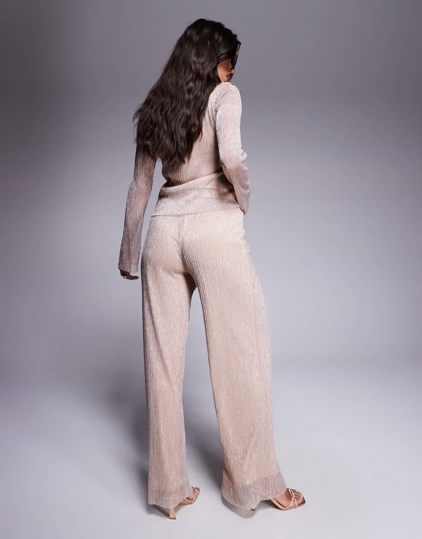 Daska mesh trousers co-ord in soft gold