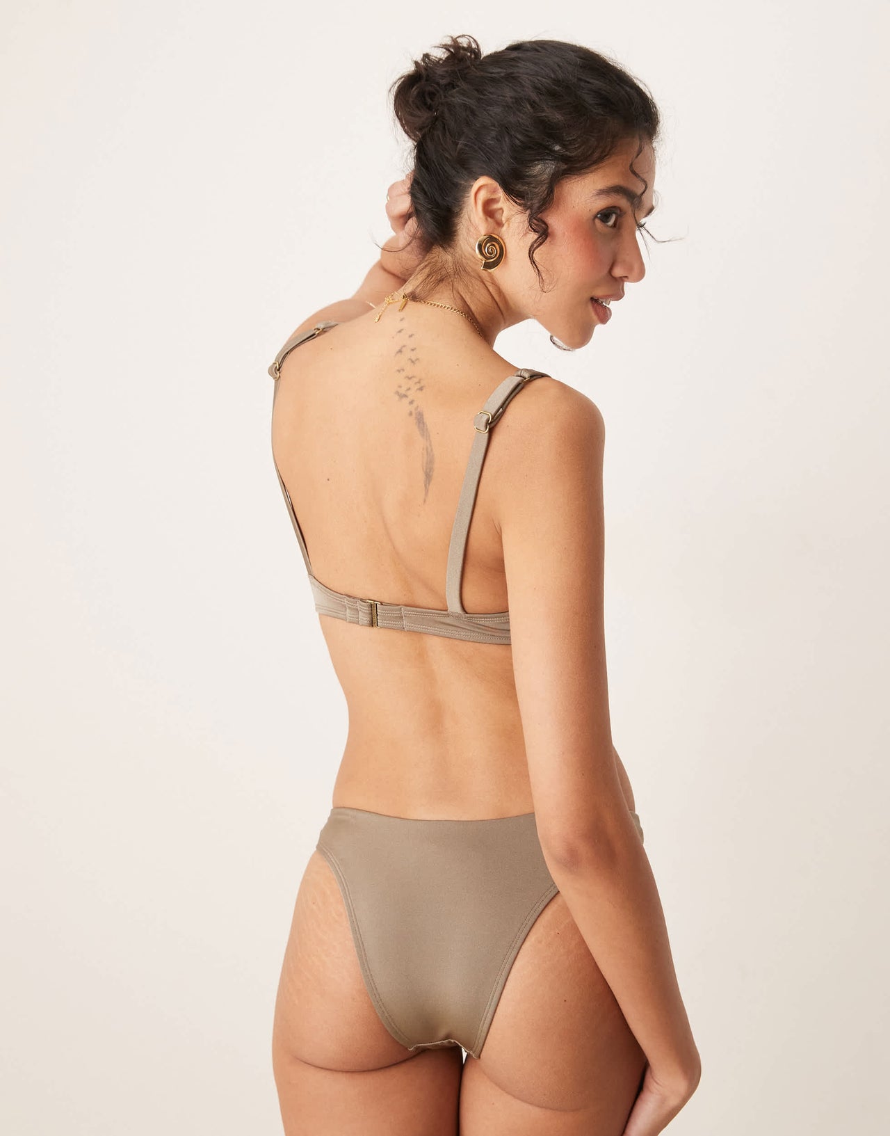Free Society high leg bikini bottom in olive