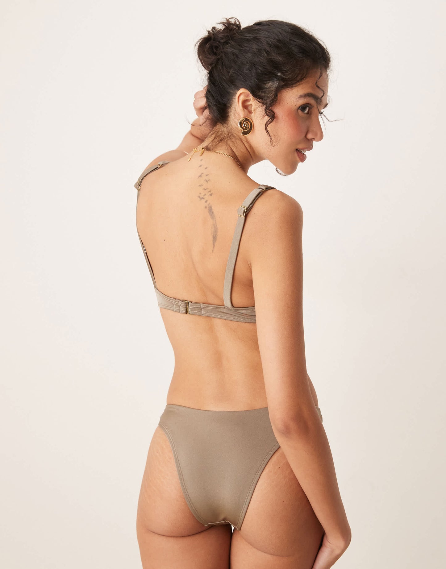 Free Society high leg bikini bottom in olive