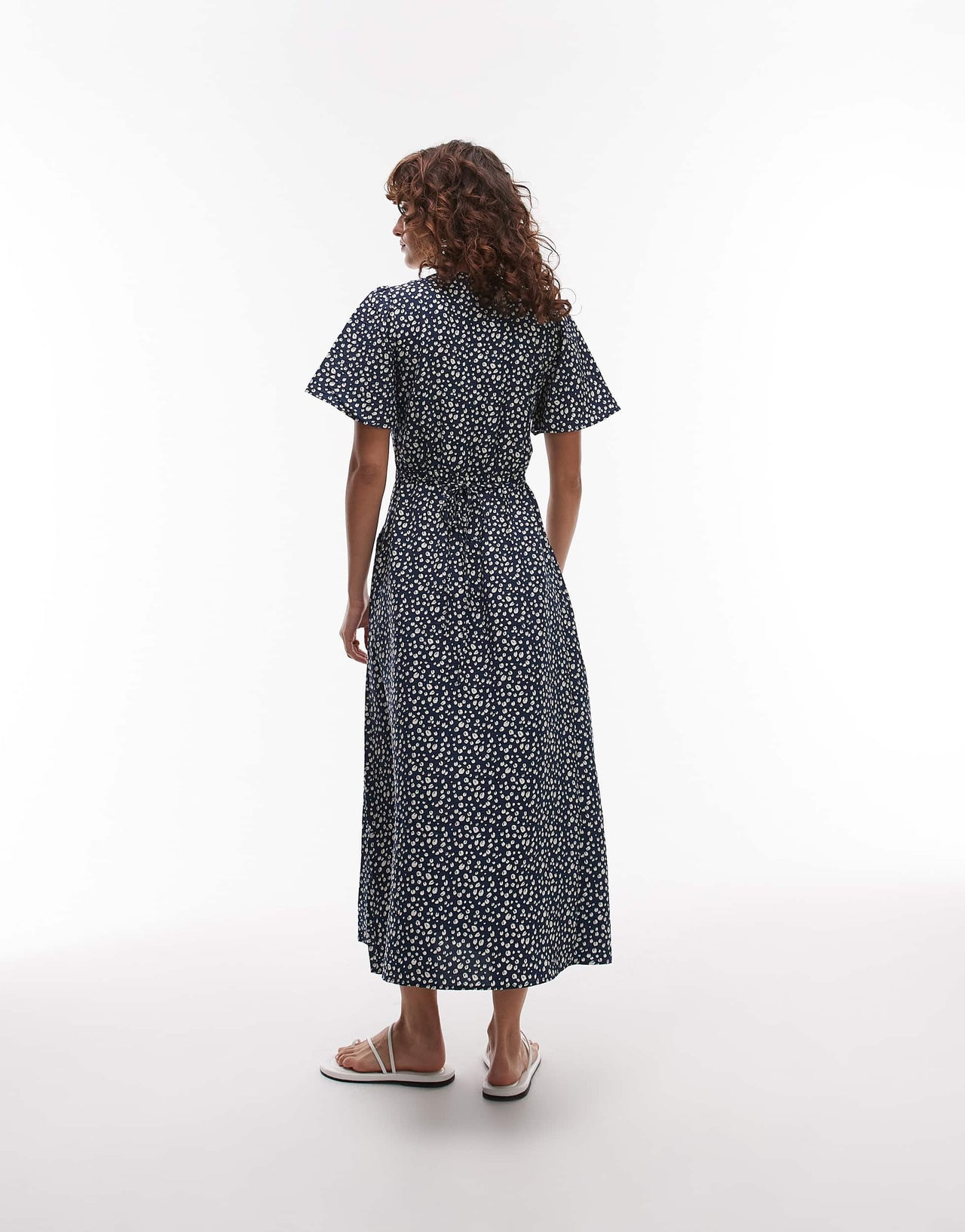 & Other Stories midaxi shirt dress with handkerchief hem in blue