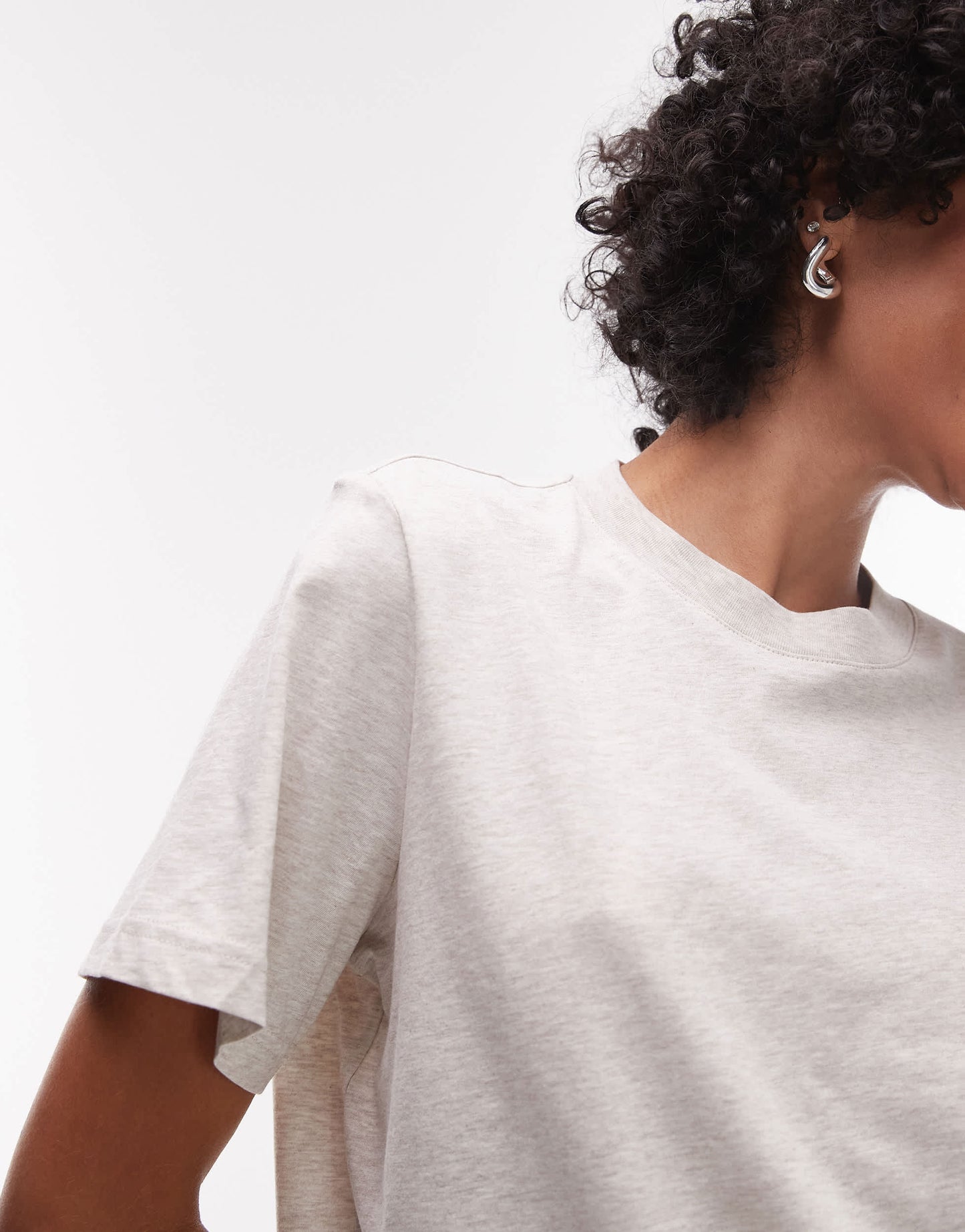 & Other Stories relaxed short sleeve t-shirt in light beige melange