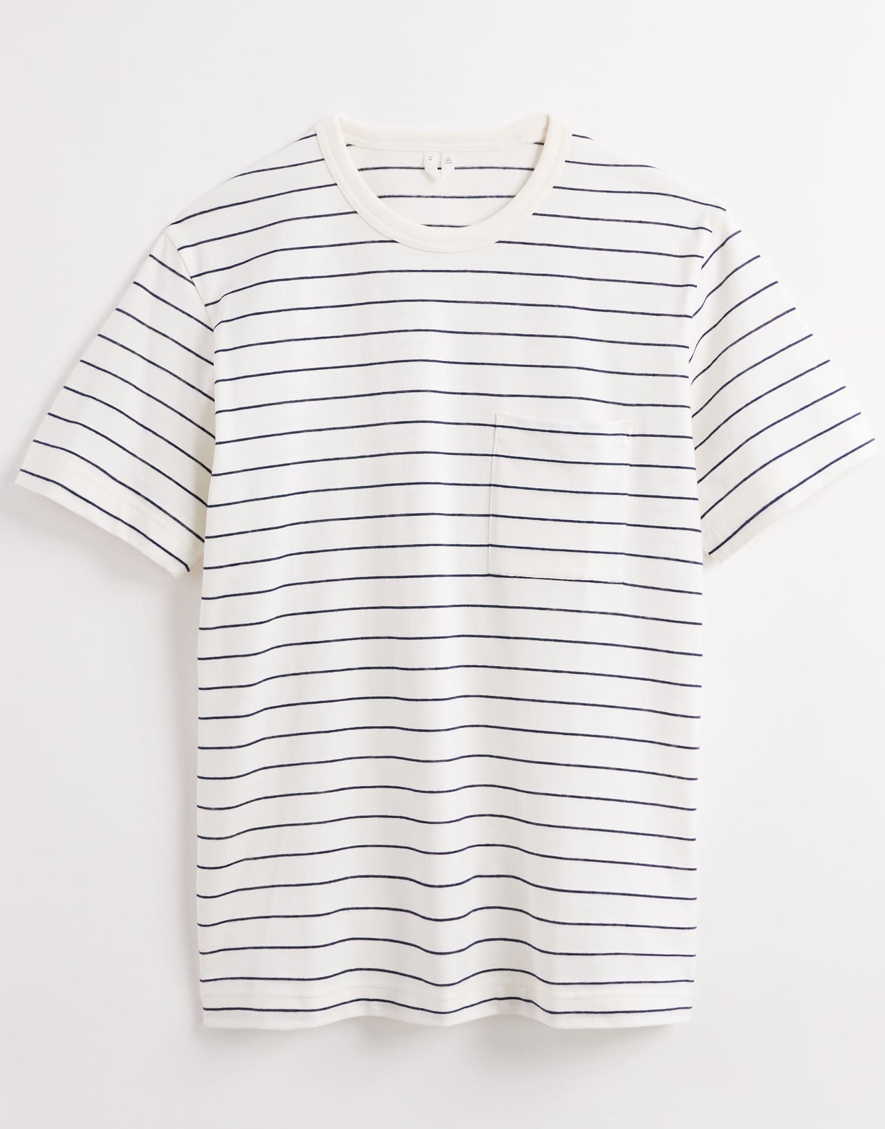 ARKET short sleeve t-shirt with pocket in white and blue stripes
