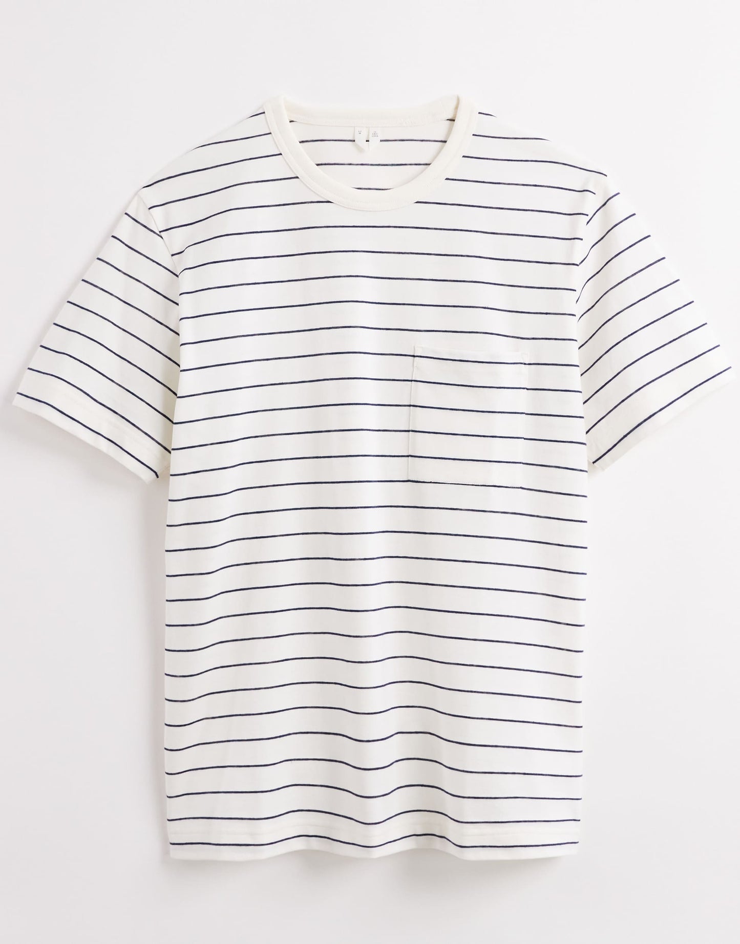 ARKET short sleeve t-shirt with pocket in white and blue stripes