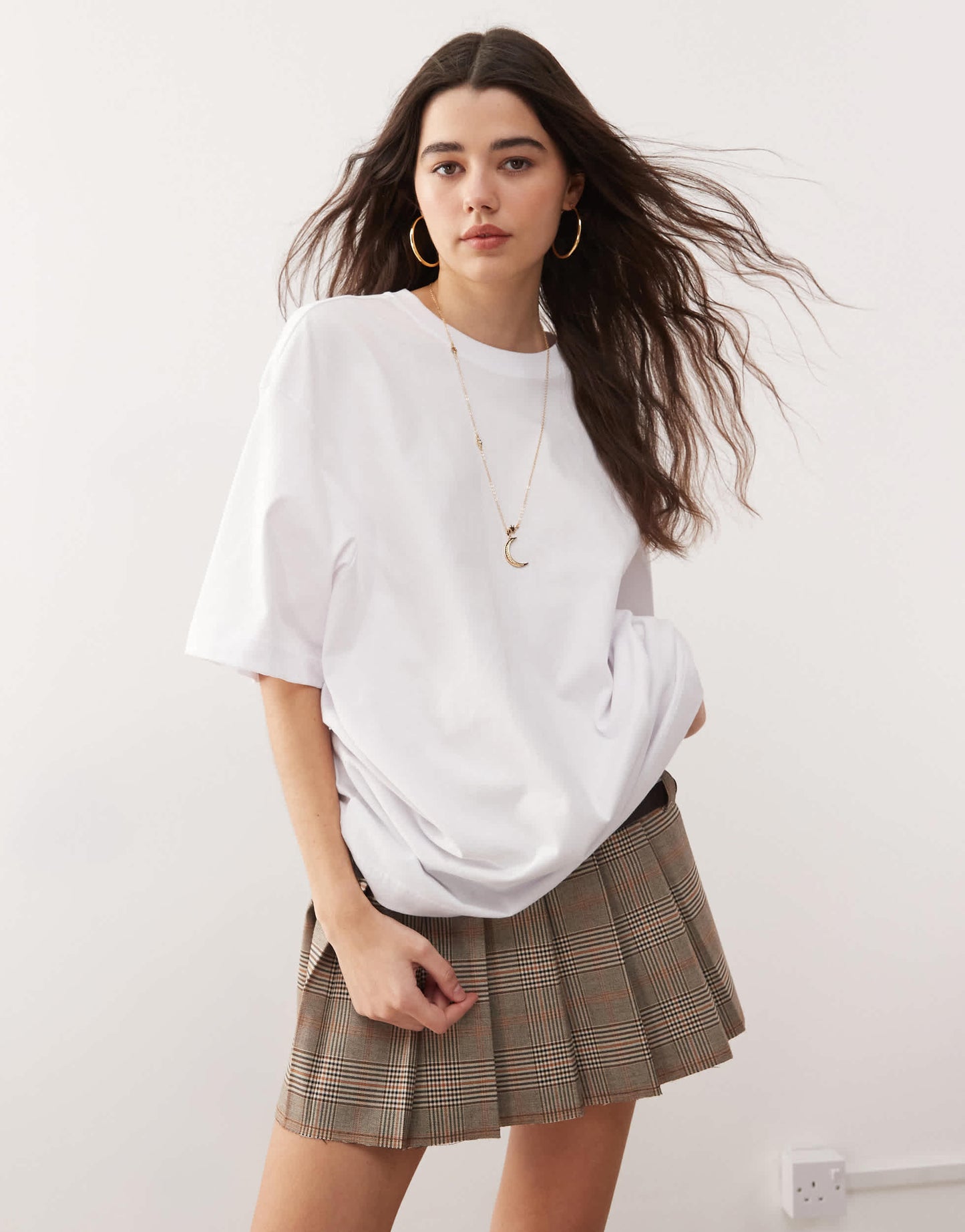 Weekday oversized t-shirt in white