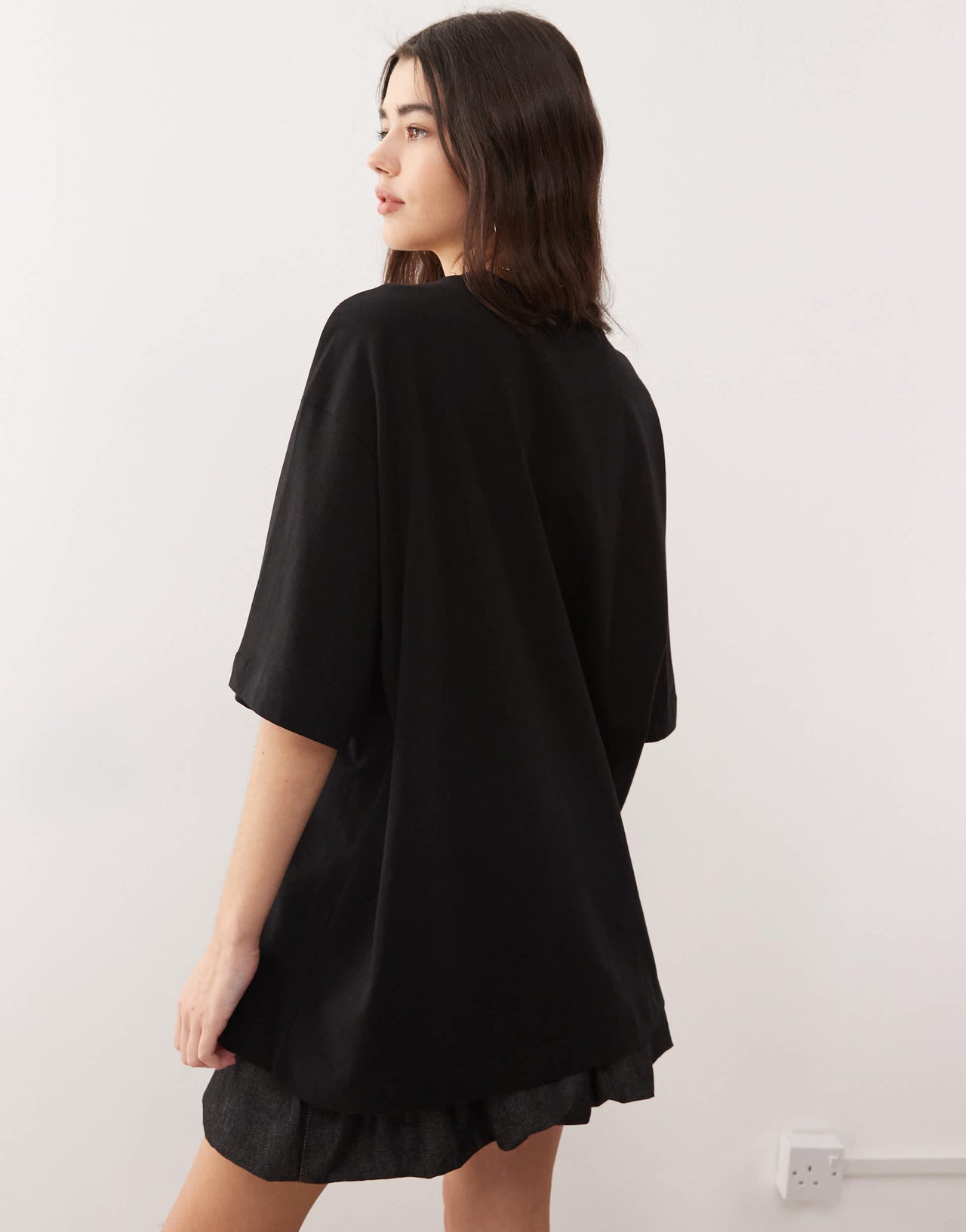 Weekday oversized t-shirt in black
