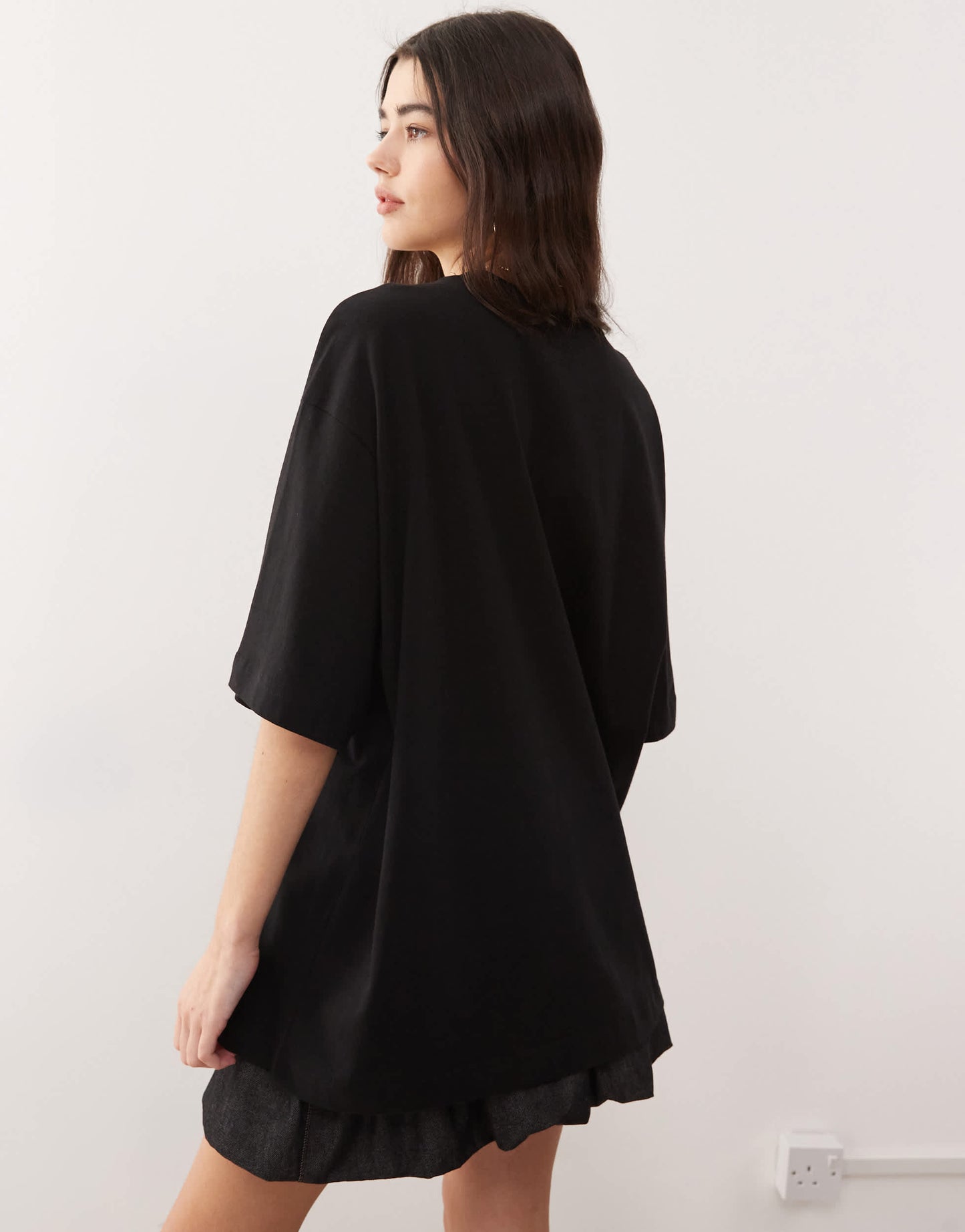 Weekday oversized t-shirt in black