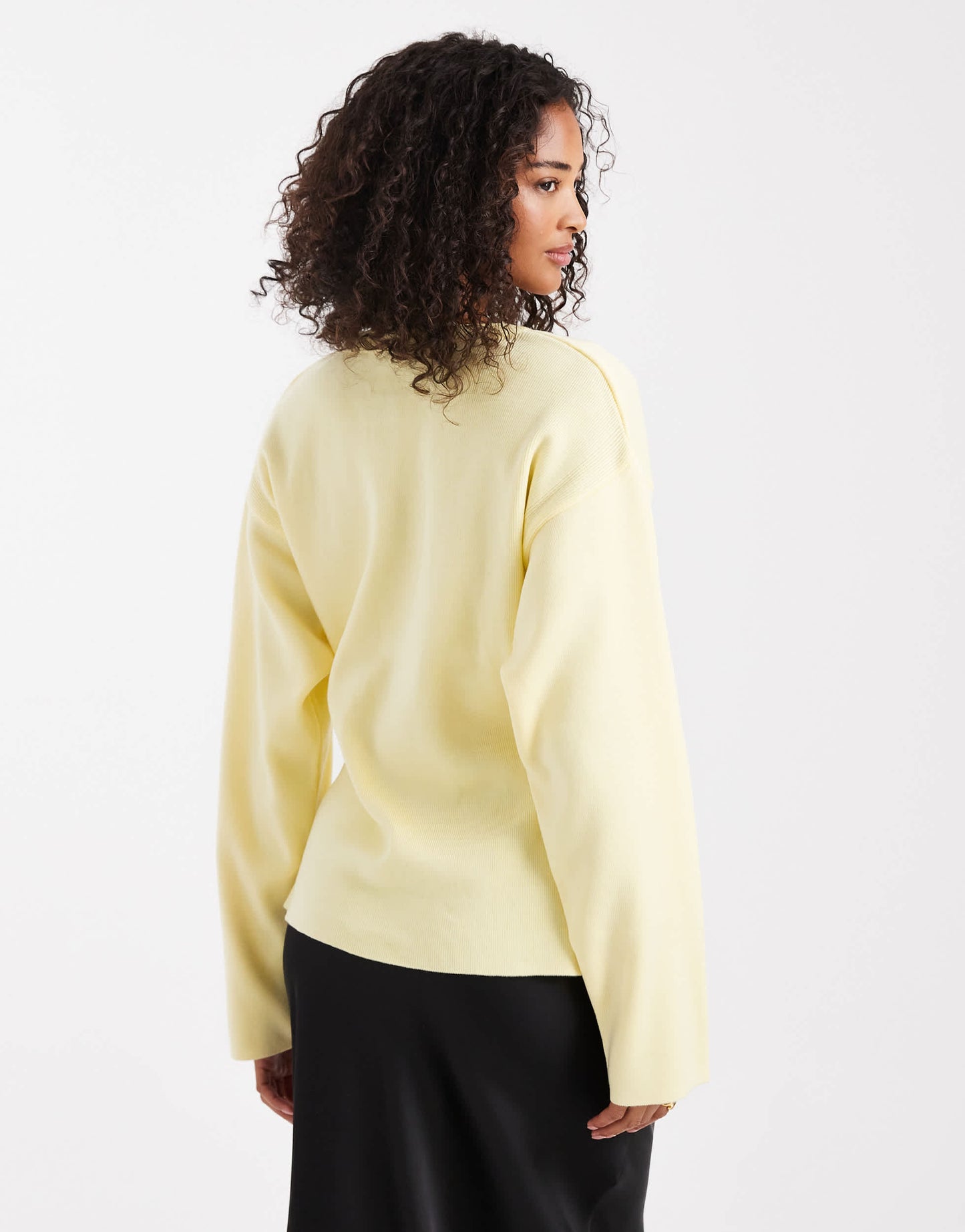 ASOS DESIGN knitted structured crew neck cardigan in buttermilk