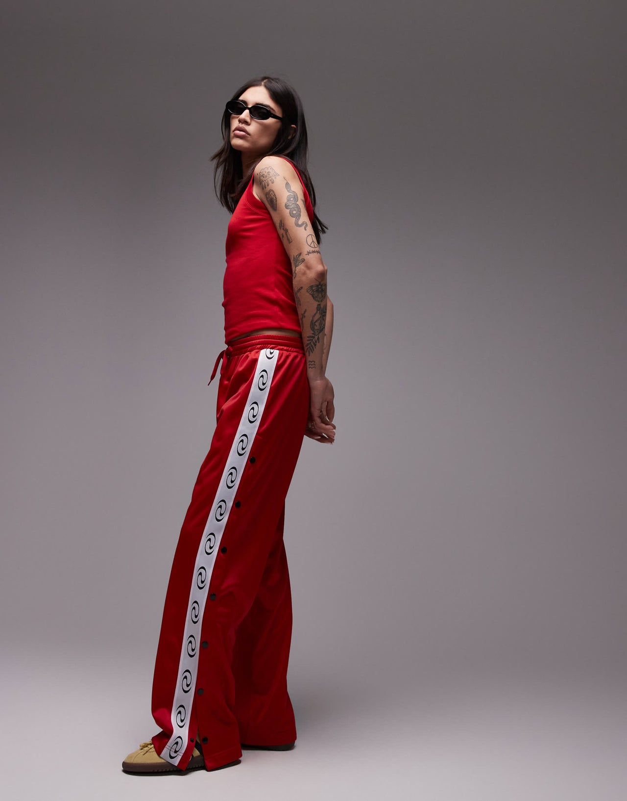 Resume straight leg jogger trousers in racing red