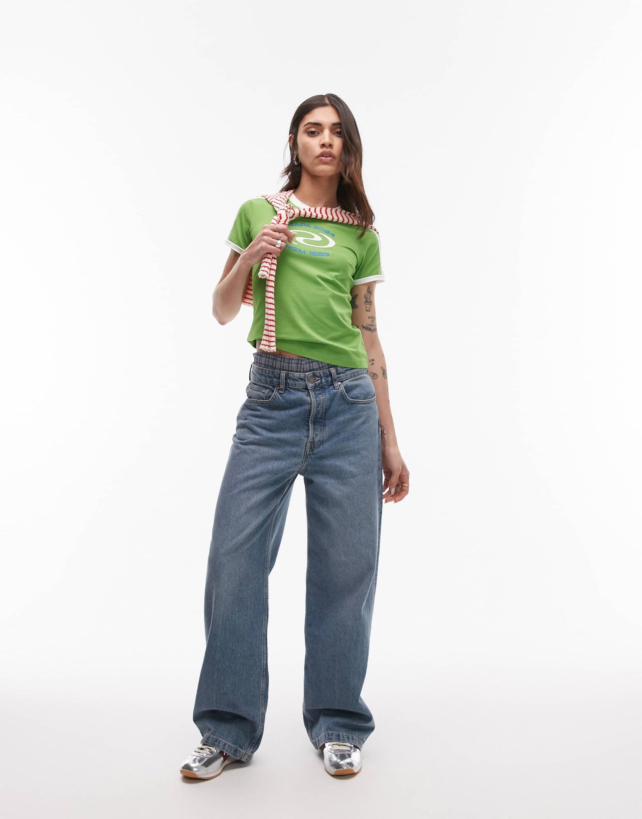 Resume sporty ringer t-shirt in green