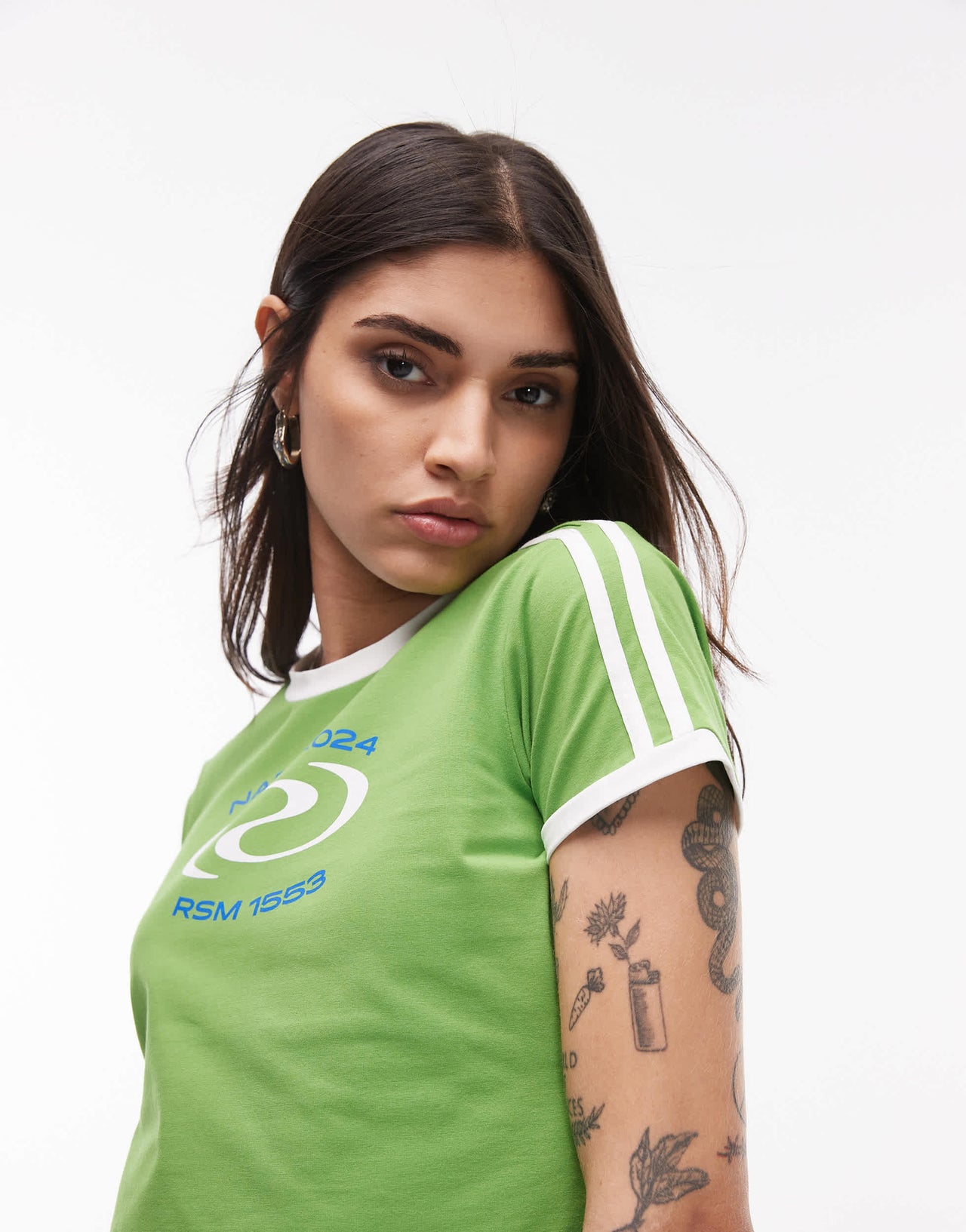 Resume sporty ringer t-shirt in green