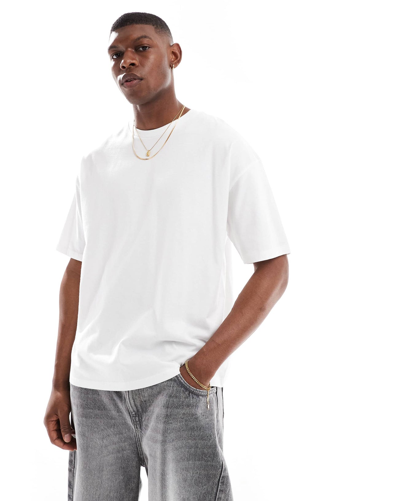 ASOS DESIGN oversized graphic t-shirt in white