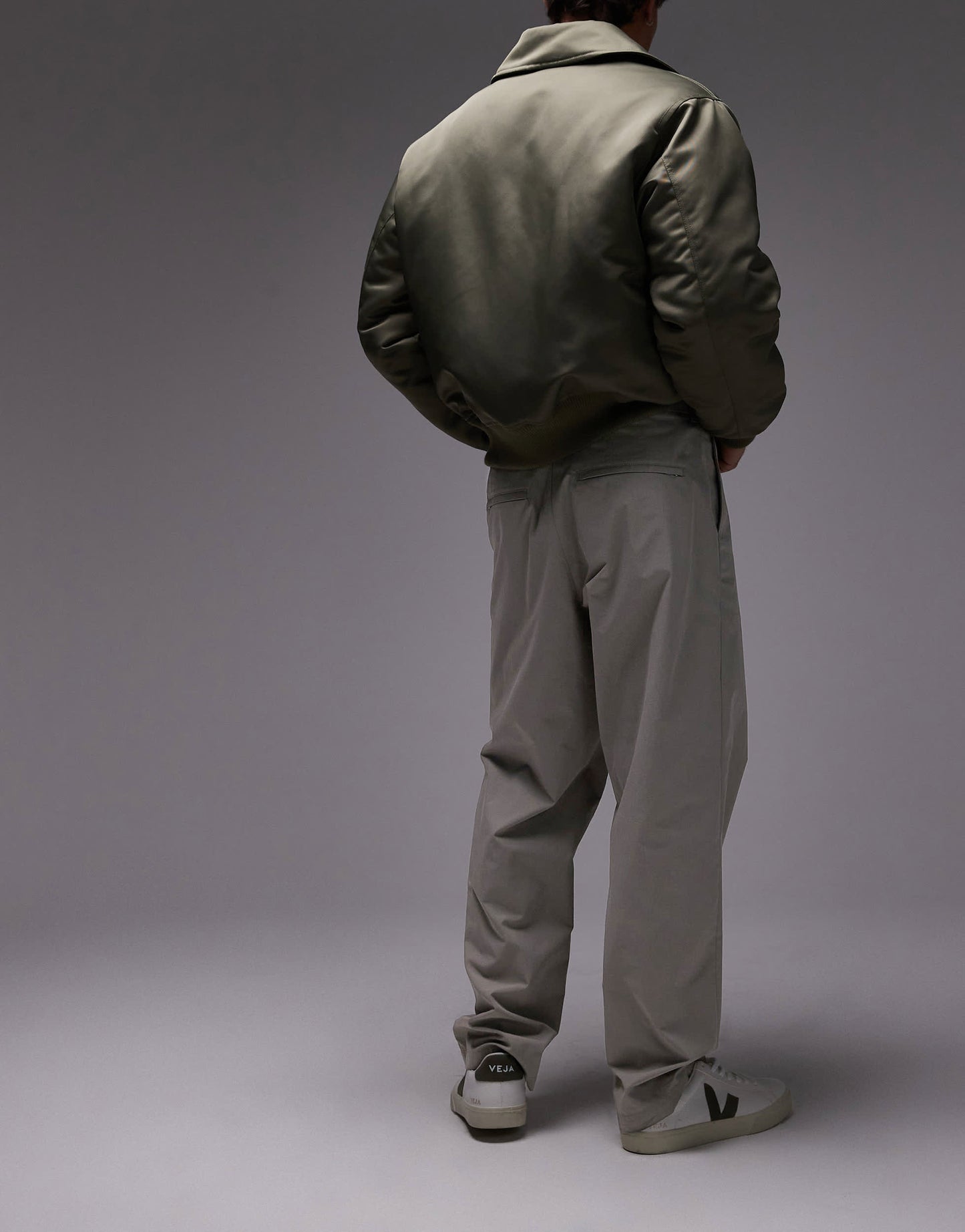 ARKET relaxed chino trousers in dark beige
