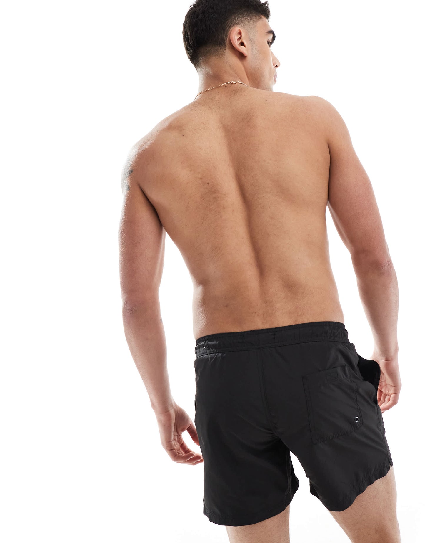 Bershka basic swimshort in black