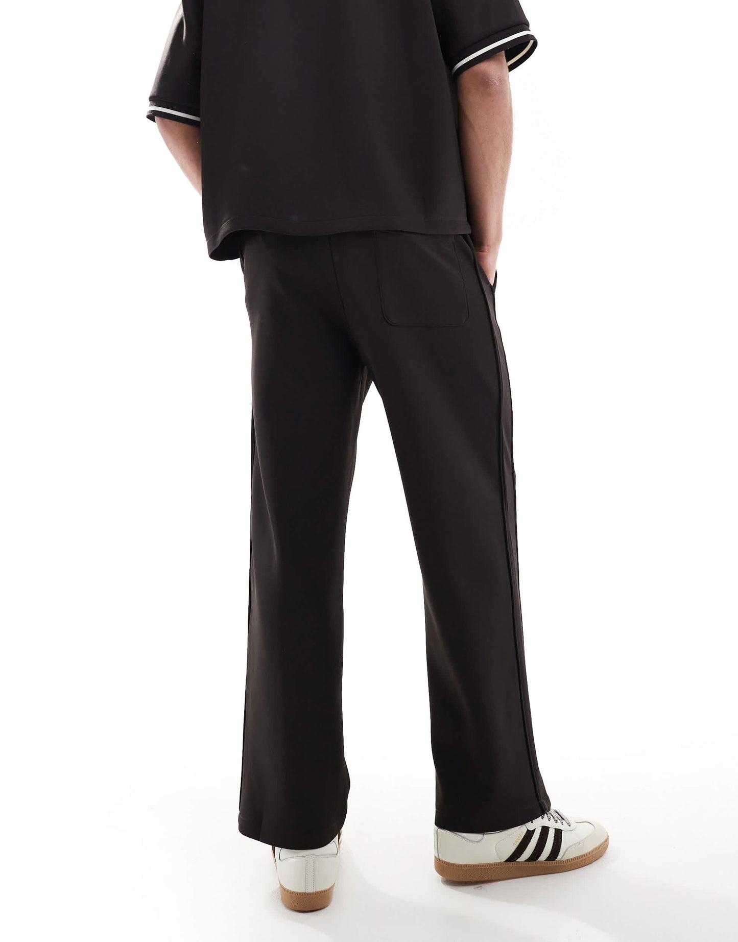 Bershka pull on trouser co-ord in brown