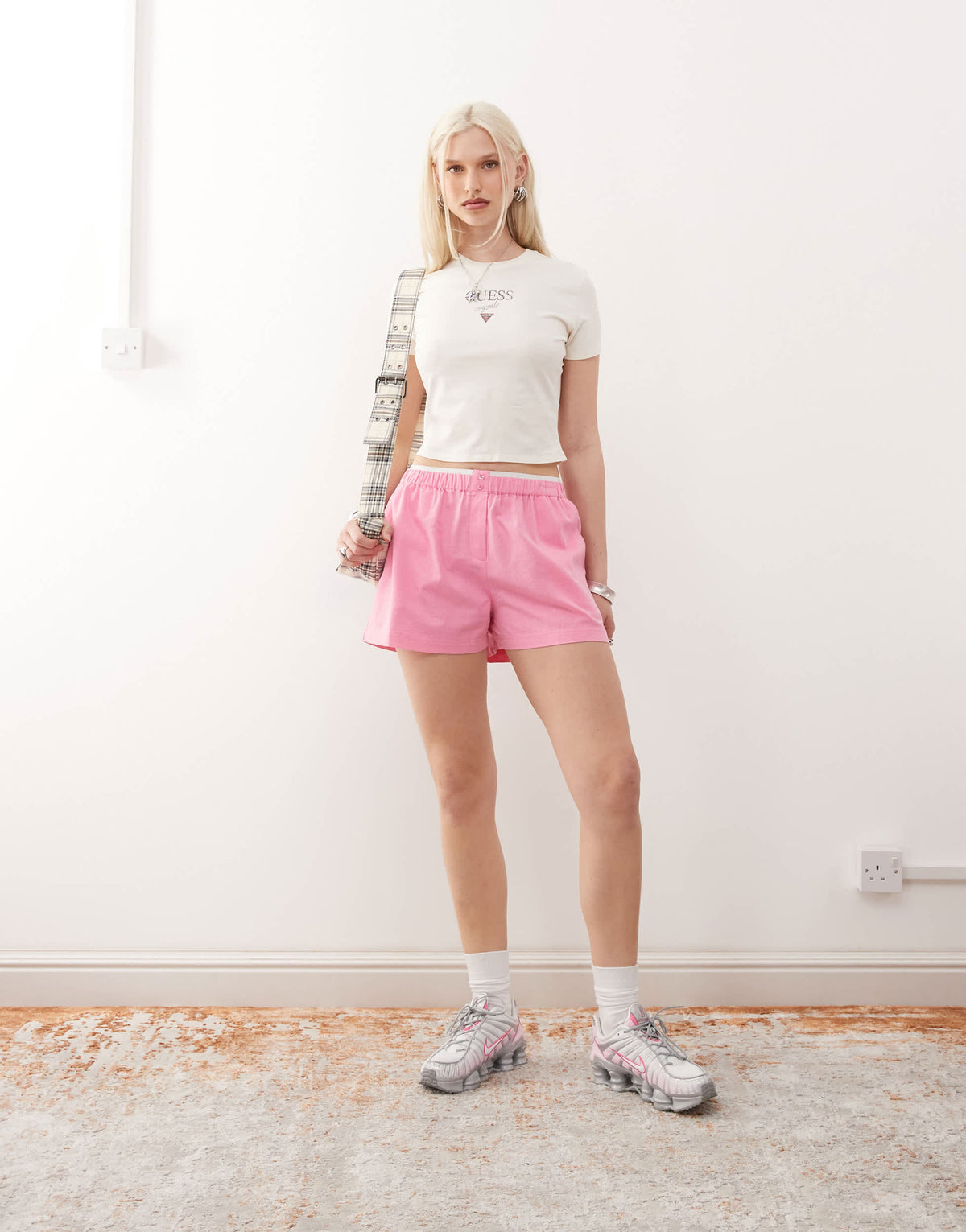 COLLUSION woven boxer short - PINK
