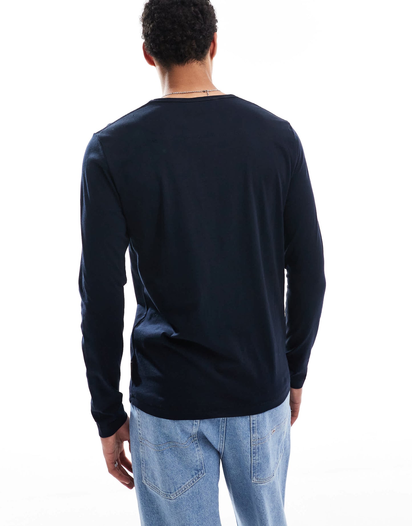 French Connection crew neck long sleeve t-shirt in navy