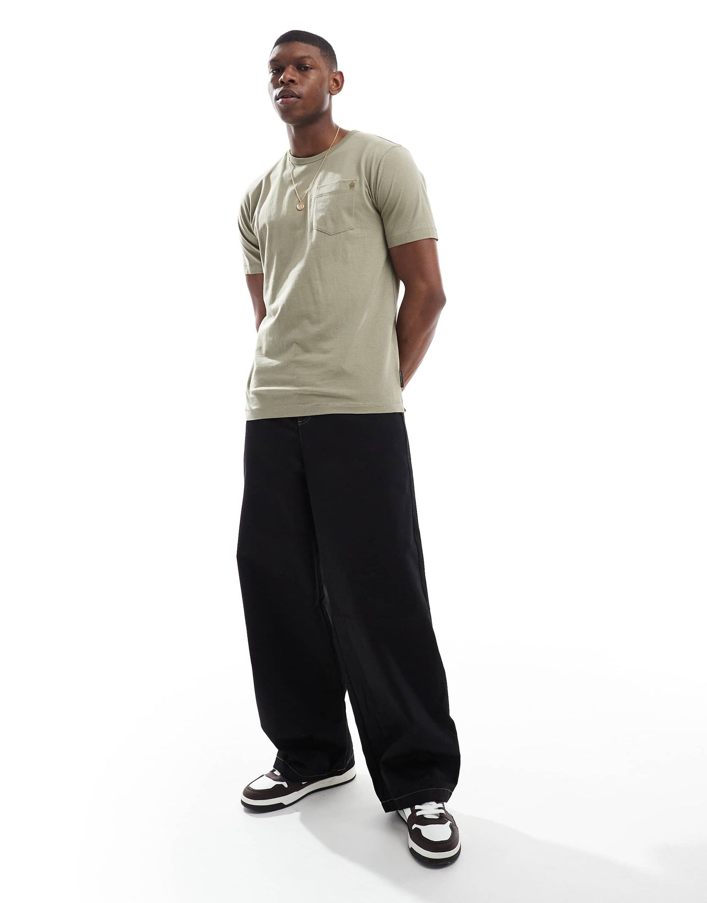 French Connection classic pocket t-shirt in light khaki