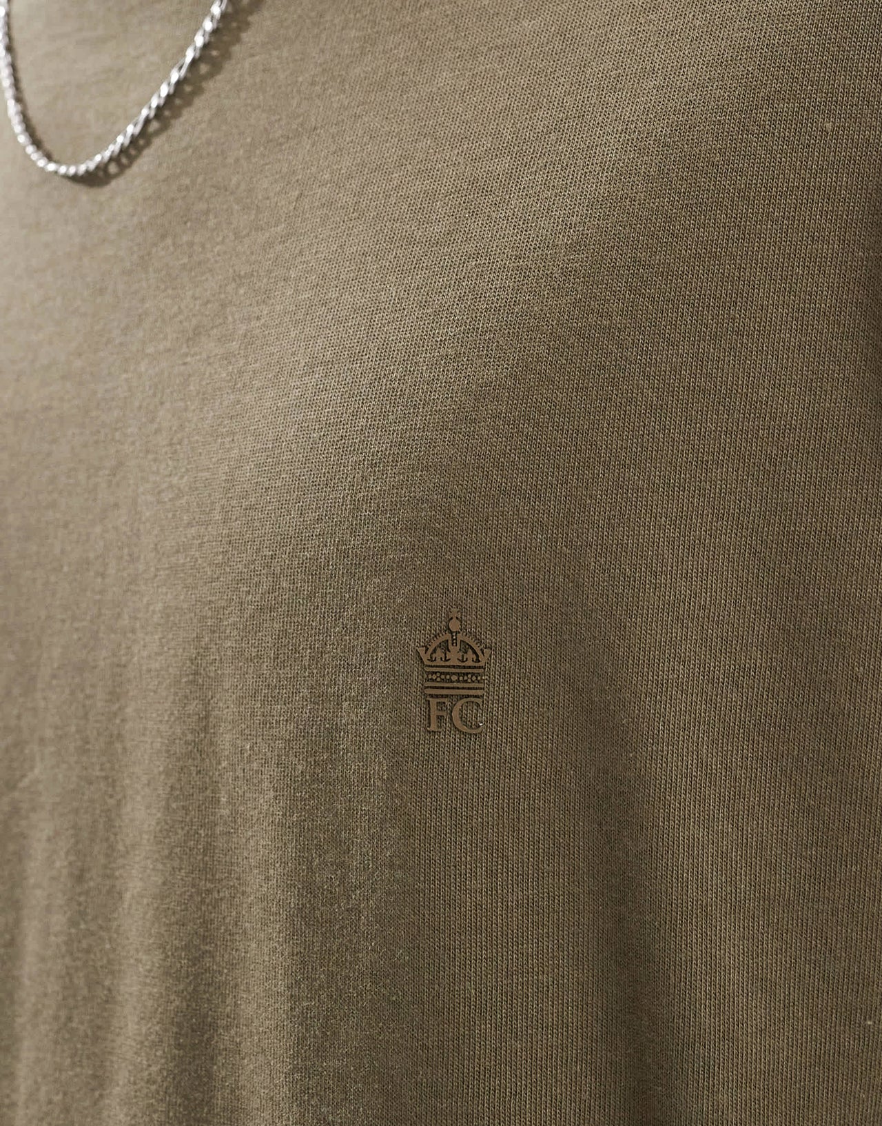 French Connection heavyweight crew neck t-shirt in khaki