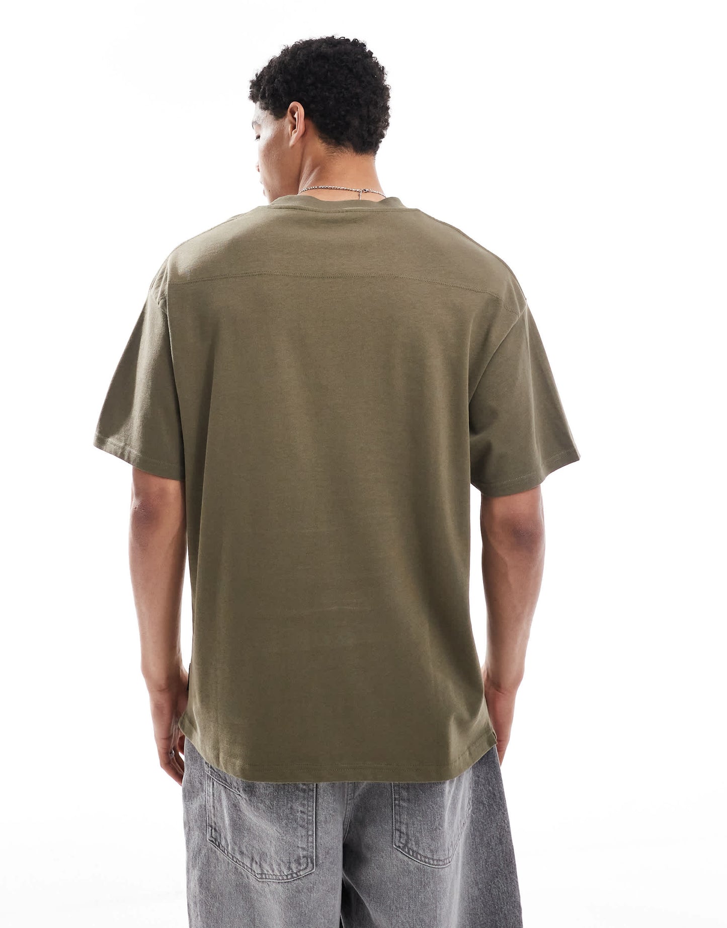 French Connection heavyweight crew neck t-shirt in khaki
