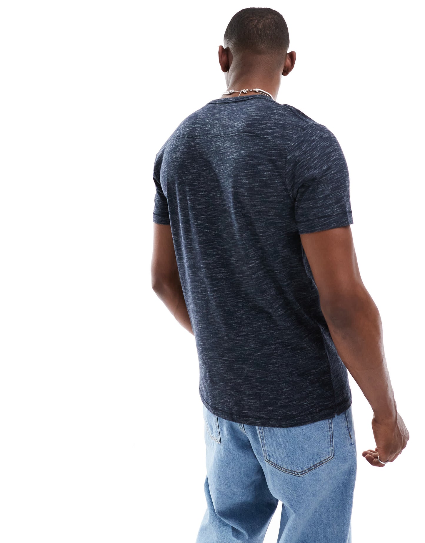 French Connection crew neck t-shirt in navy marl