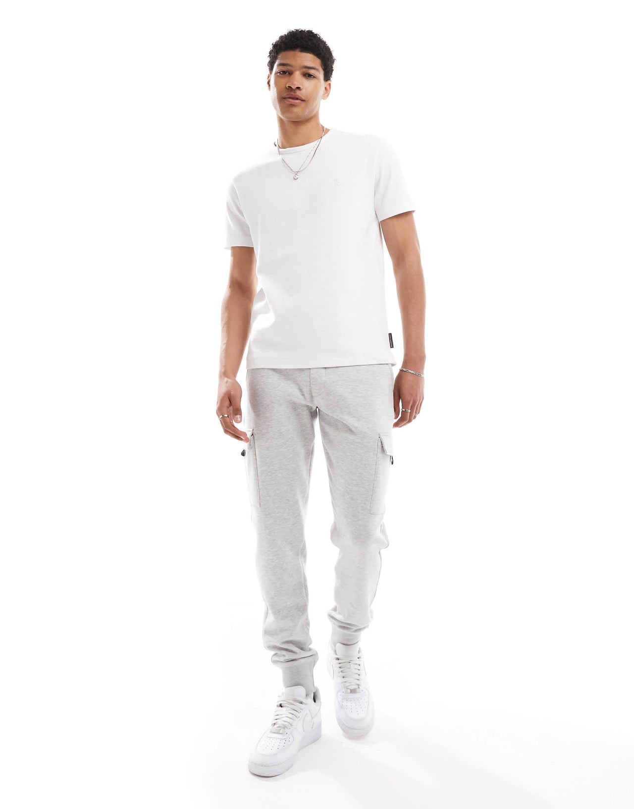French Connection micro ottoman t-shirt in white