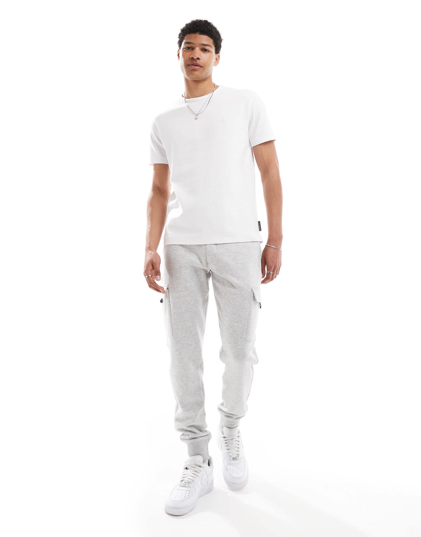 French Connection micro ottoman t-shirt in white