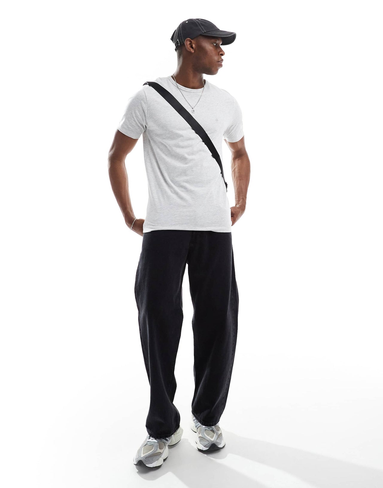 French Connection crew neck short sleeve t-shirt in ecru melange