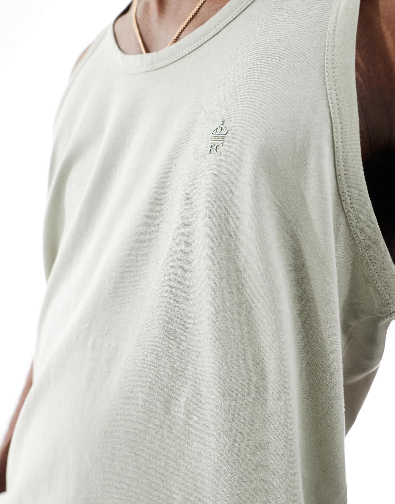 French Connection essential vest in sage