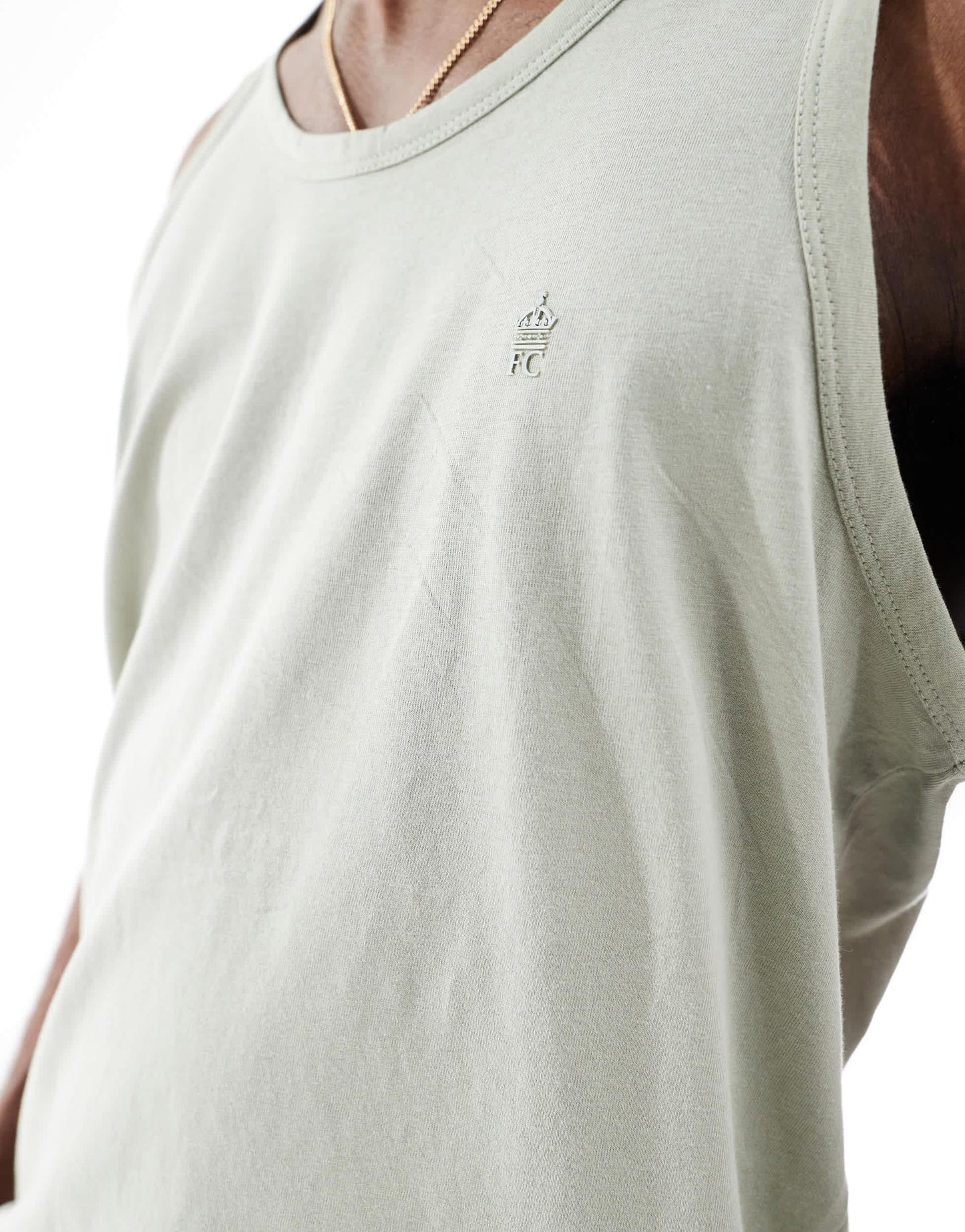 French Connection essential vest in sage