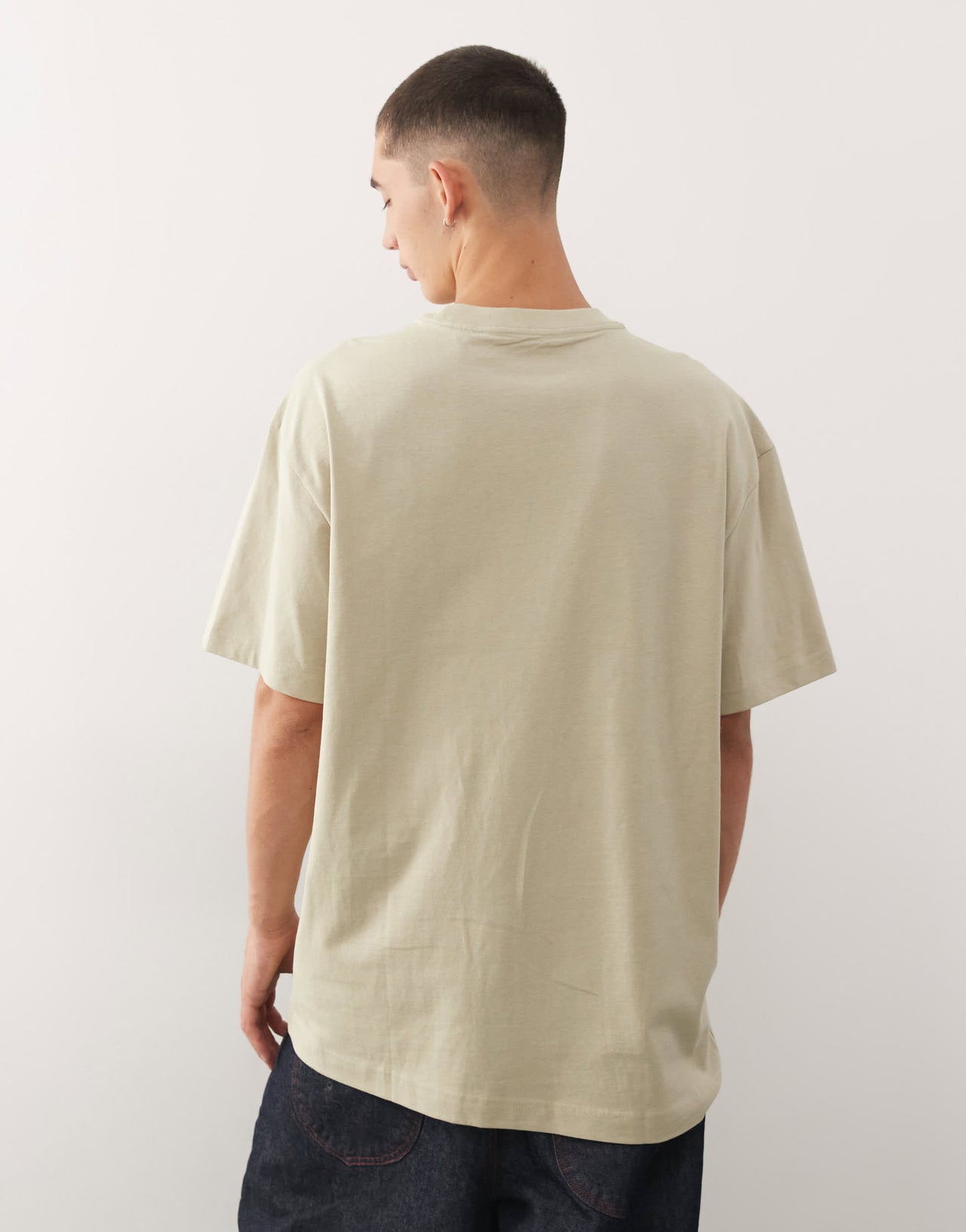 Weekday oversized t-shirt in khaki