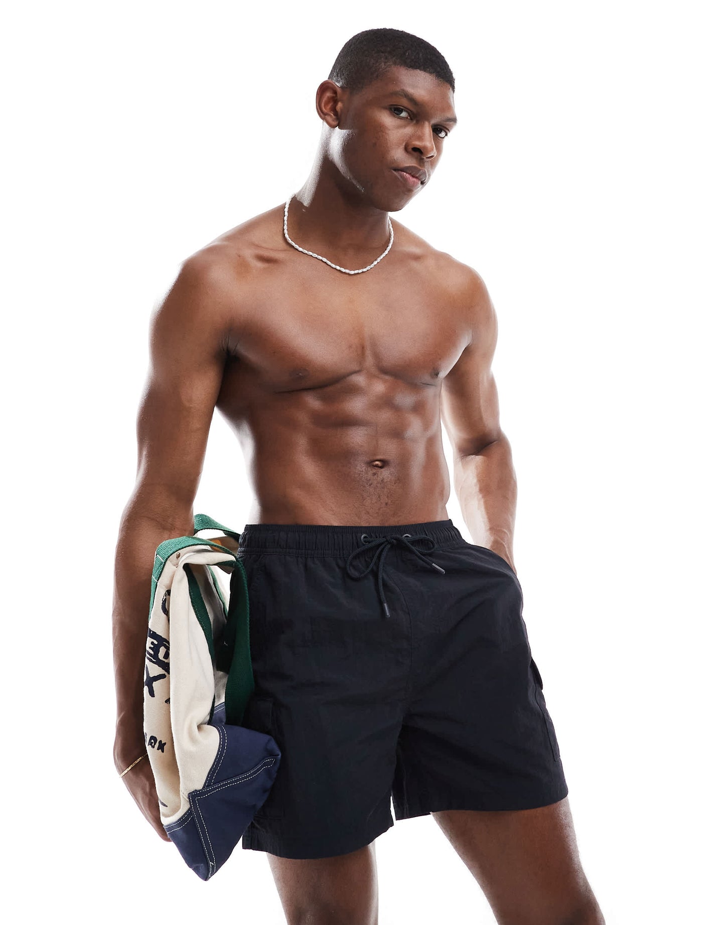 French Connection combat swim trunks in navy