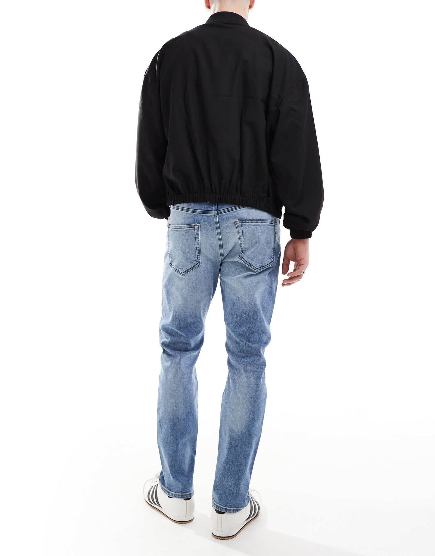French Connection slim leg jeans in light wash blue