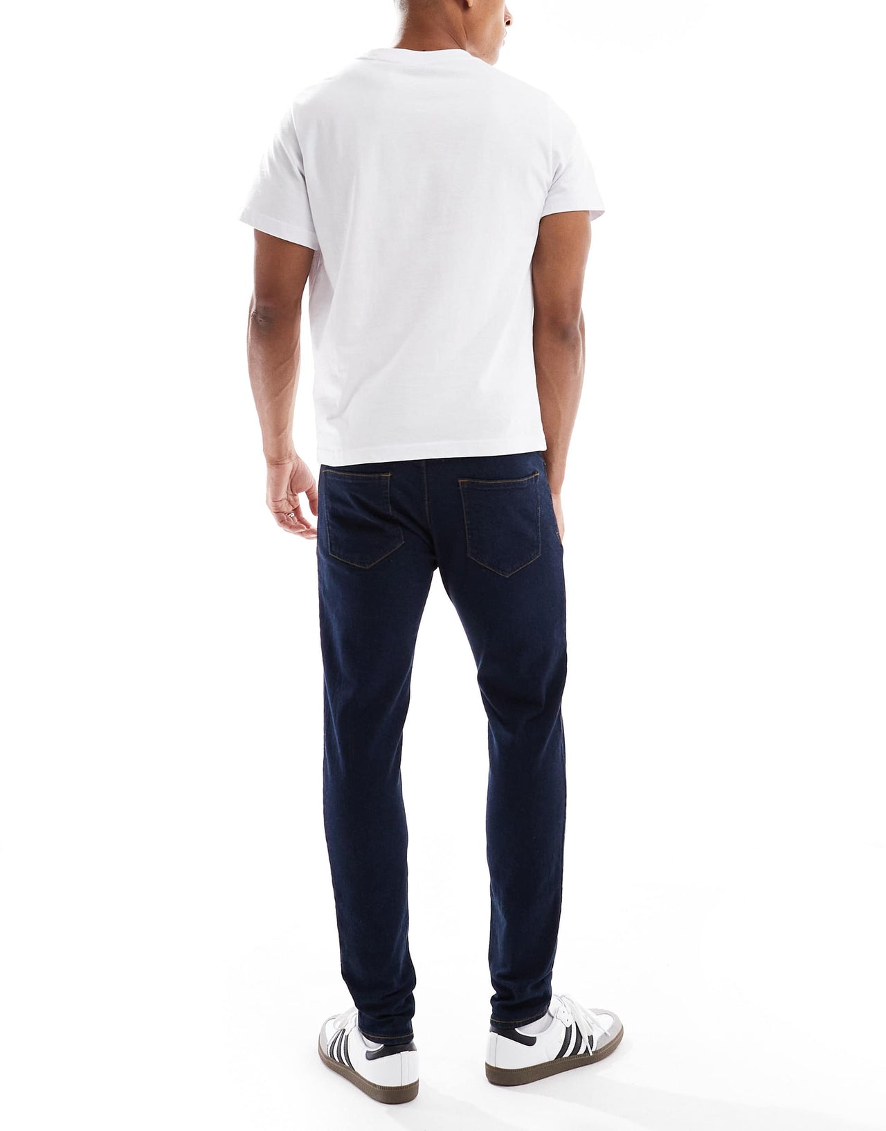 French Connection tapered jeans in dark wash blue